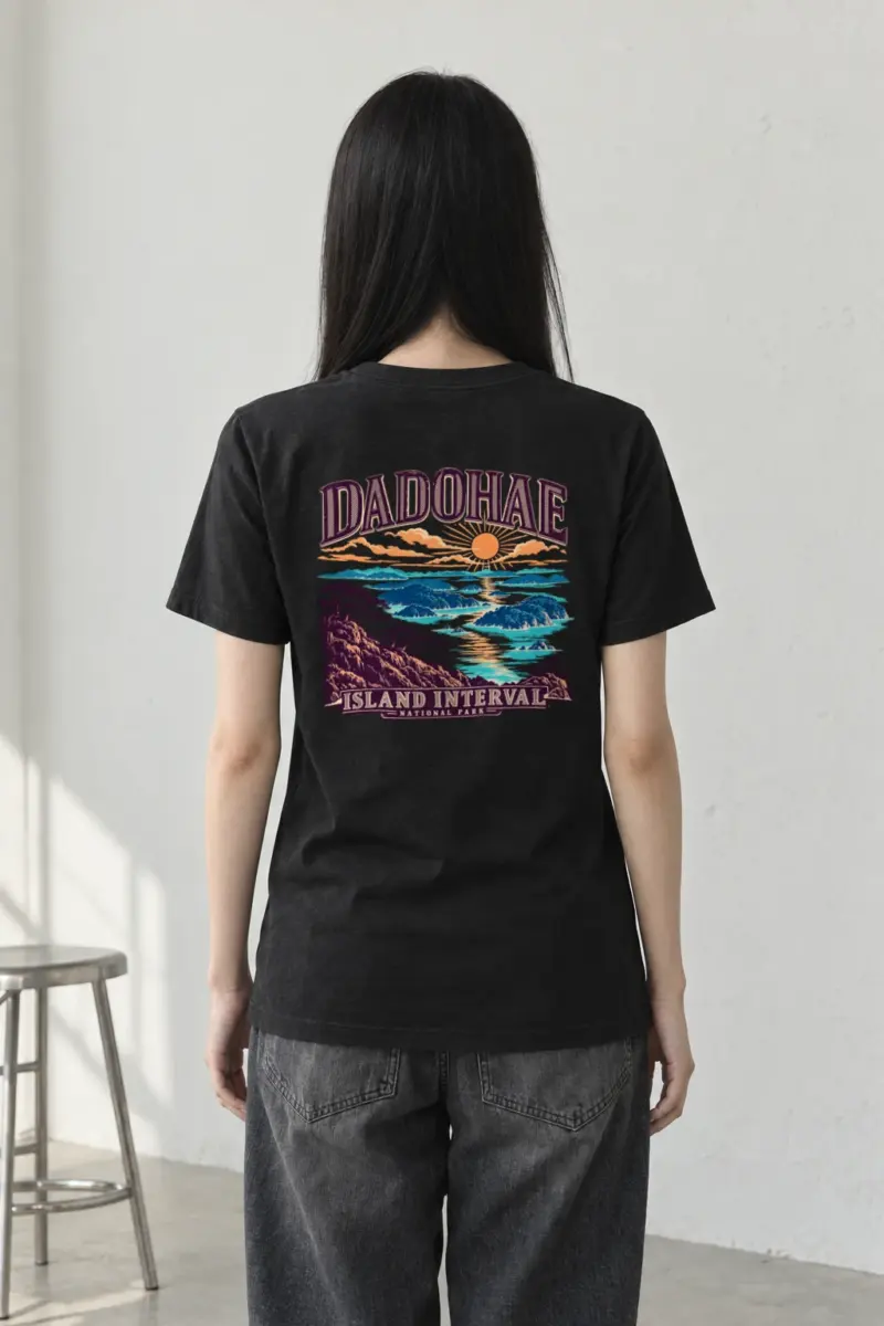 "Dadohae Island Interval" Heavyweight Unisex Crewneck T-shirt