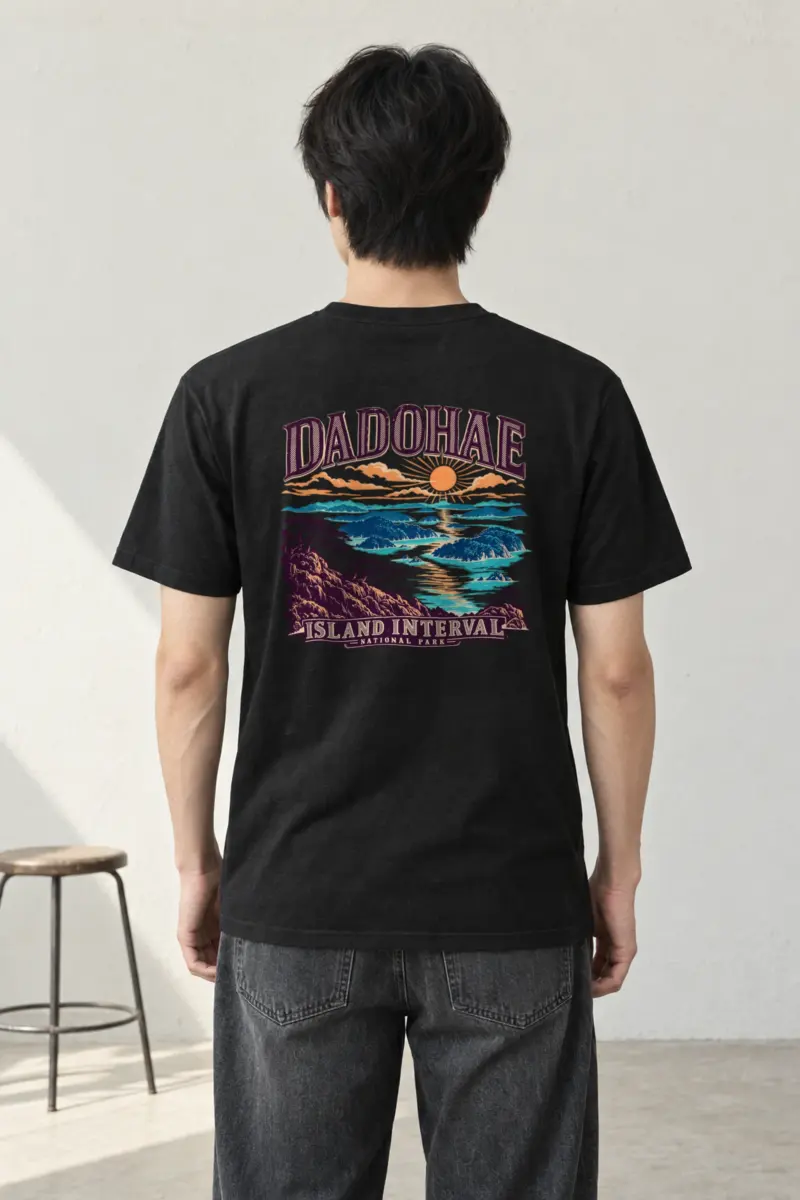 "Dadohae Island Interval" Heavyweight Unisex Crewneck T-shirt
