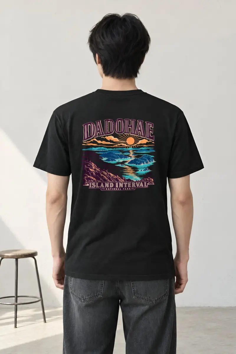 "Dadohae Island Interval" Heavyweight Unisex Crewneck T-shirt