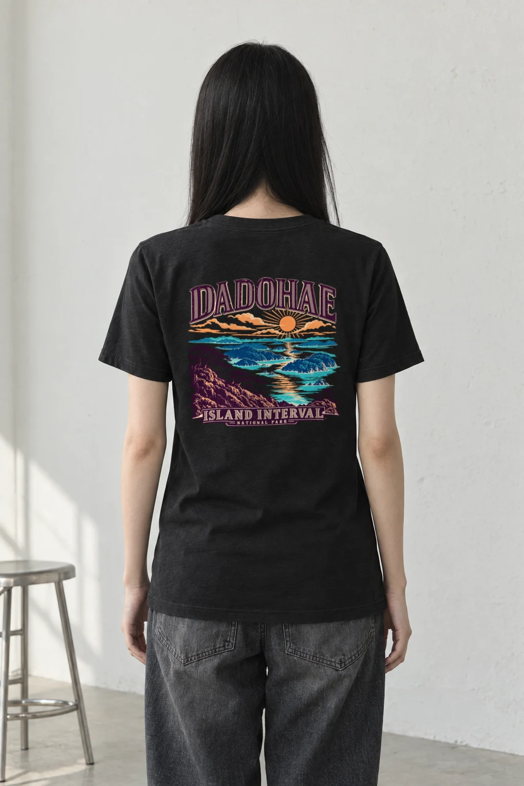 "Dadohae Island Interval" Heavyweight Unisex Crewneck T-shirt
