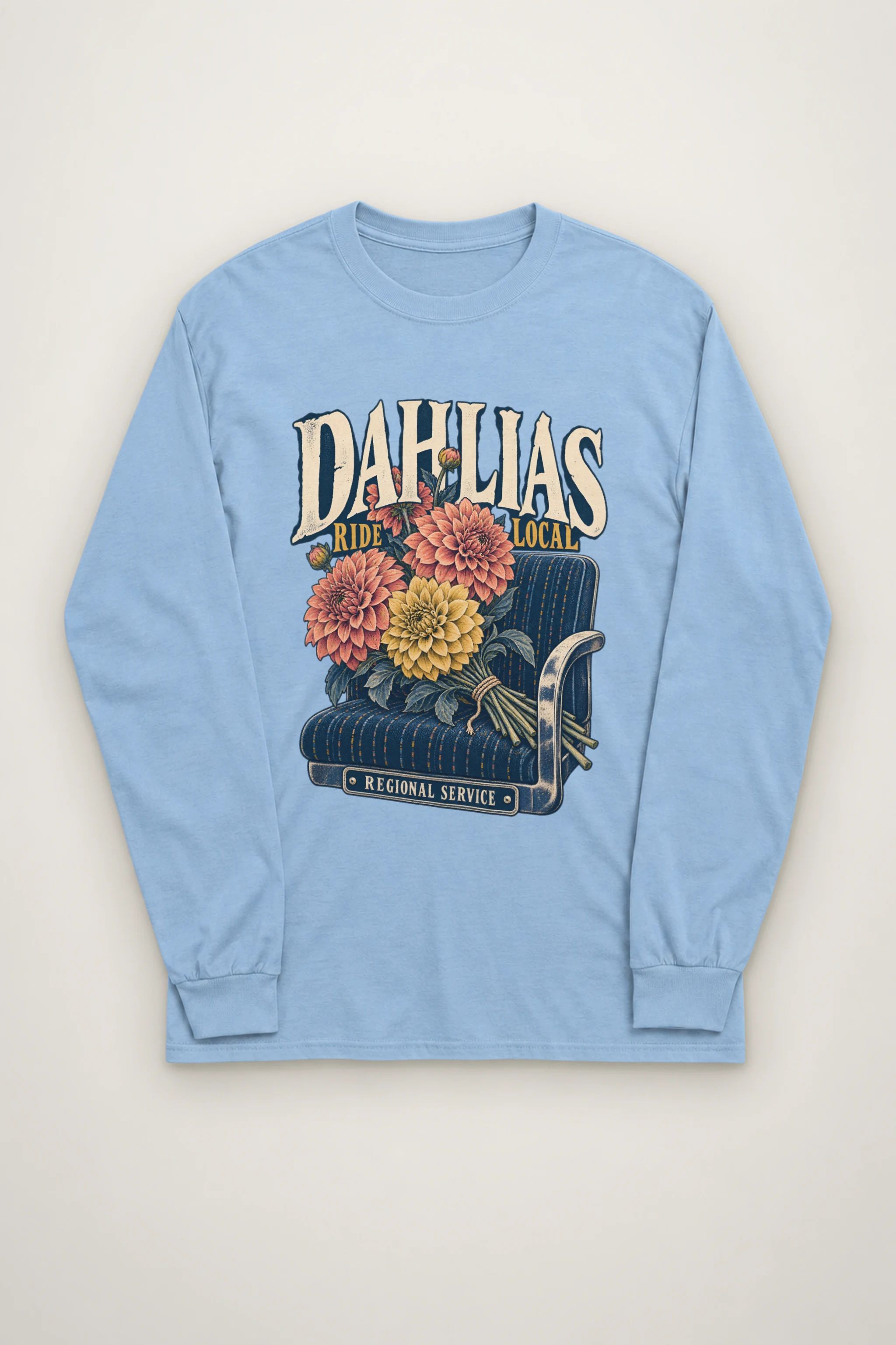 "Dahlias Ride Local Regional Service" Unisex Longsleeve T-shirt