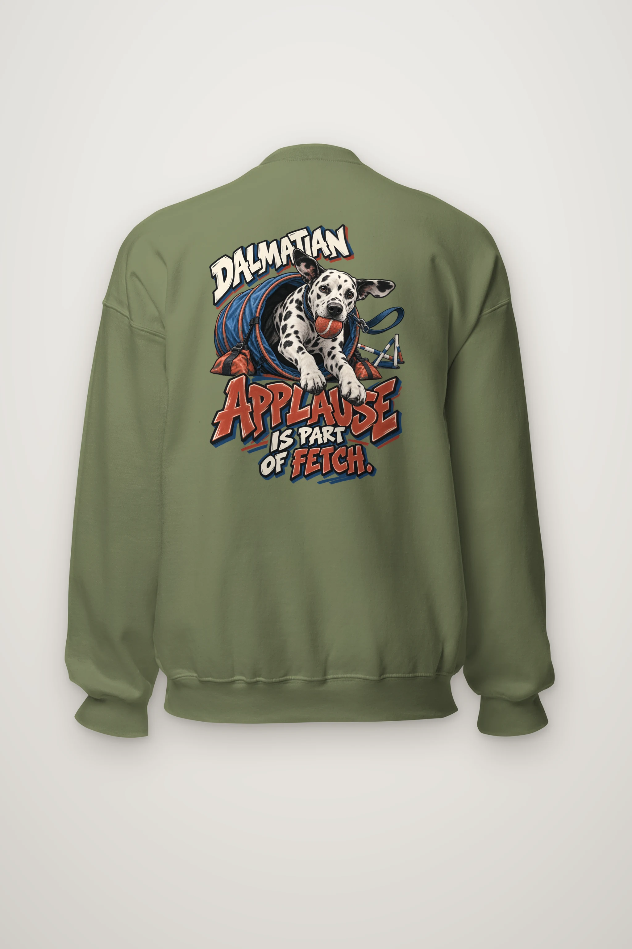 "Dalmatian Applause Is Part of Fetch" Heavy Blend Unisex Crewneck Sweatshirt