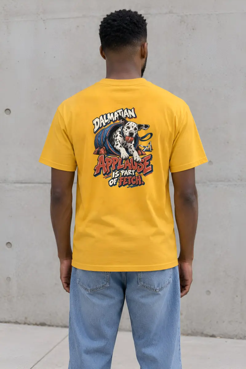 "Dalmatian Applause Is Part of Fetch" Heavyweight Unisex Crewneck T-shirt