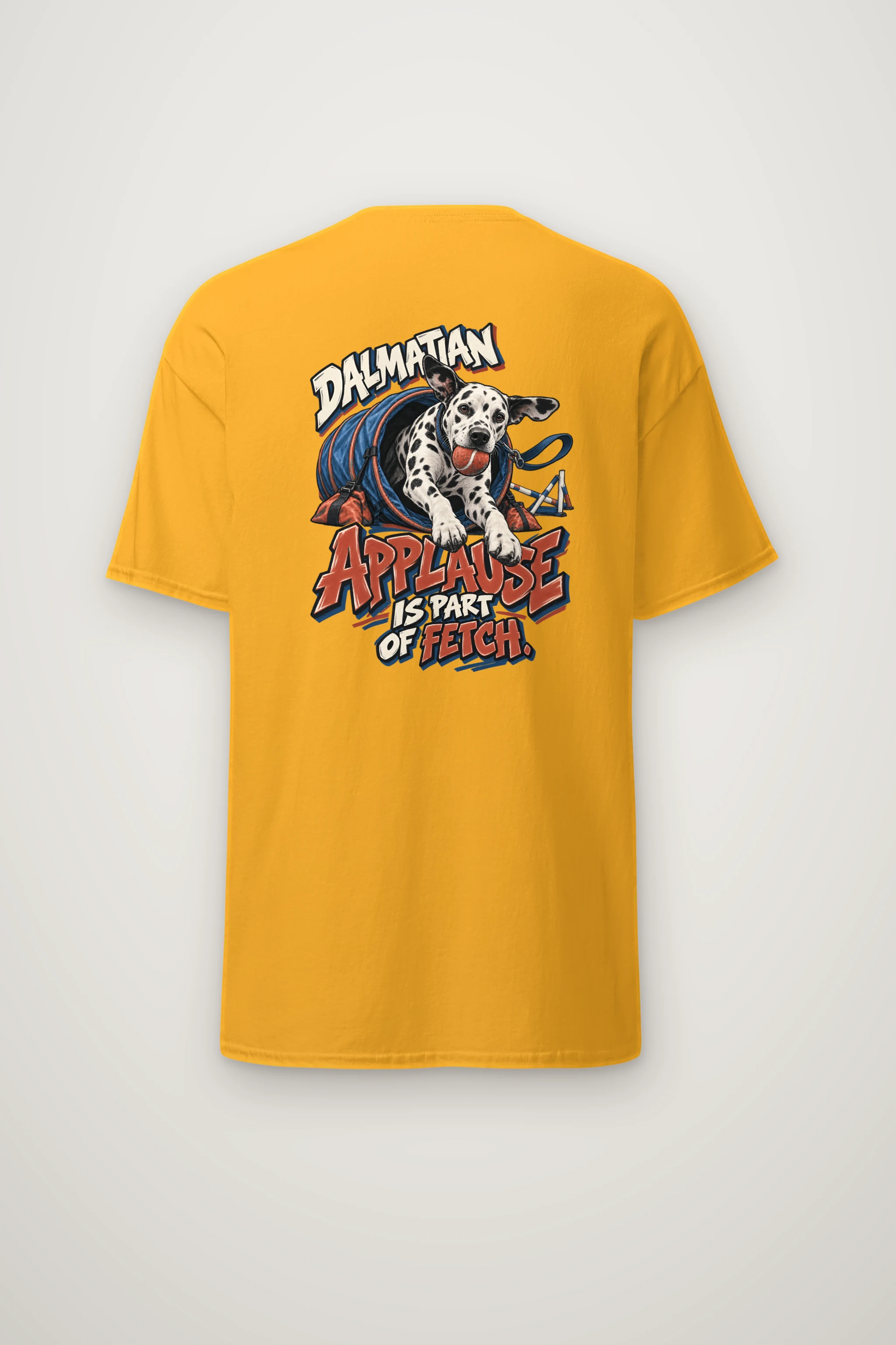 "Dalmatian Applause Is Part of Fetch" Heavyweight Unisex Crewneck T-shirt