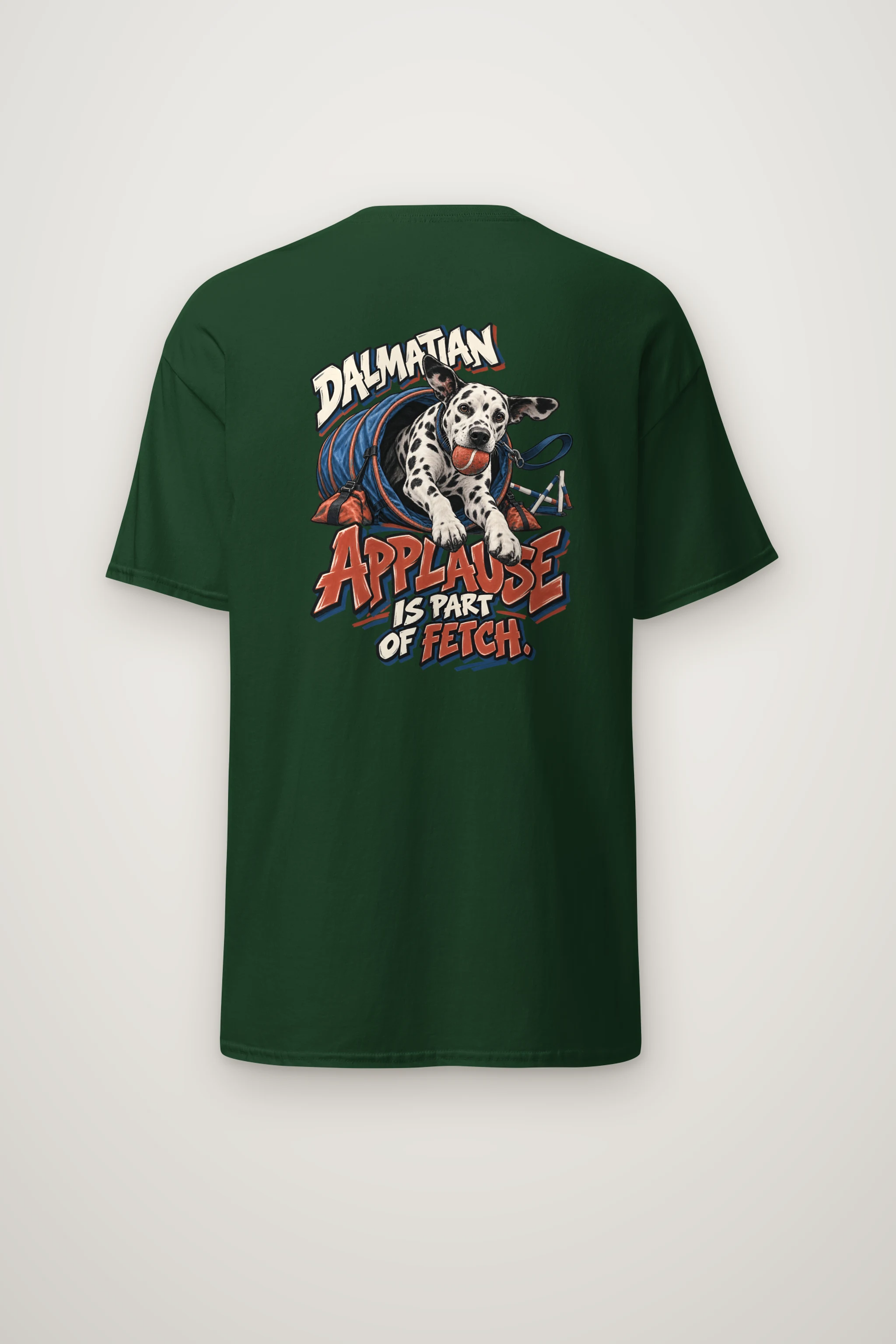 "Dalmatian Applause Is Part of Fetch" Heavyweight Unisex Crewneck T-shirt