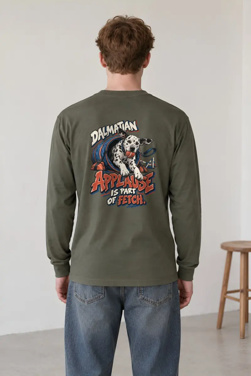 "Dalmatian Applause Is Part of Fetch" Unisex Longsleeve T-shirt