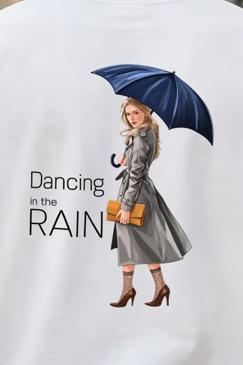 "Dancing In The Rain" 1 Crewneck Sweatshirt - the graphic up close