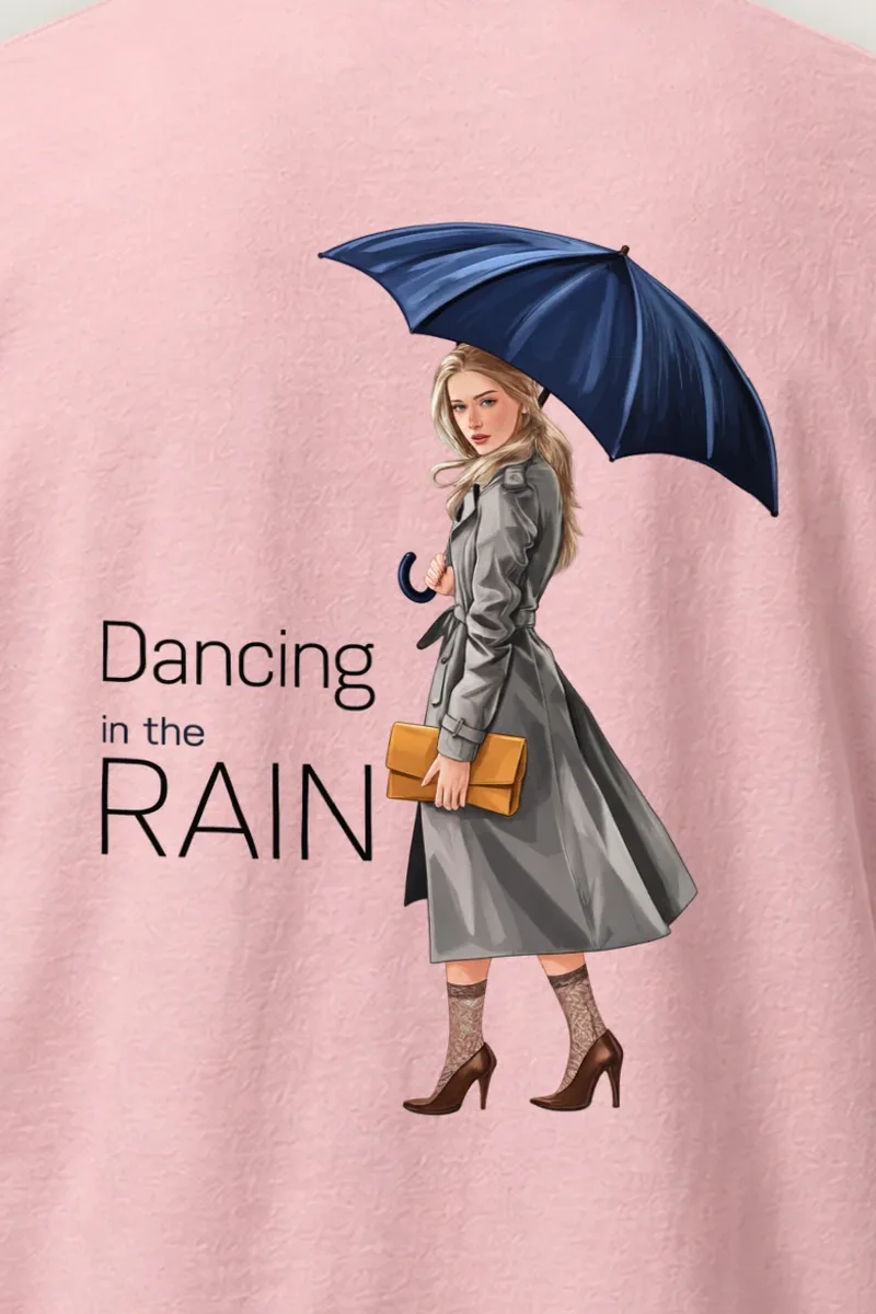 "Dancing in the Rain" Heavyweight Unisex Crewneck T-shirt