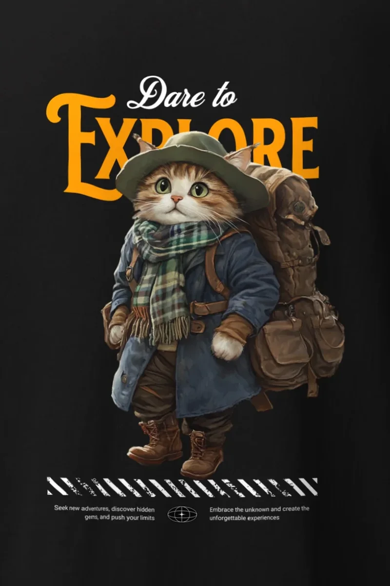 "Dare To Explore" Heavyweight Unisex Crewneck T-shirt