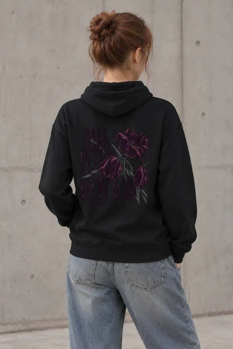 "Dark Petals Clear Rain" Heavy Blend Unisex Pullover Hoodie