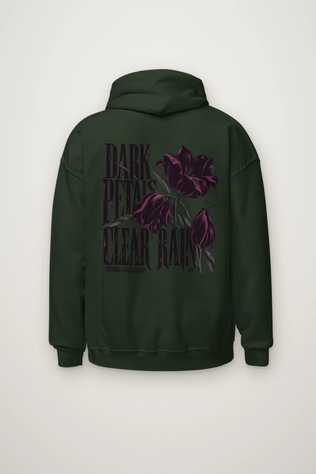 "Dark Petals Clear Rain" Heavy Blend Unisex Pullover Hoodie