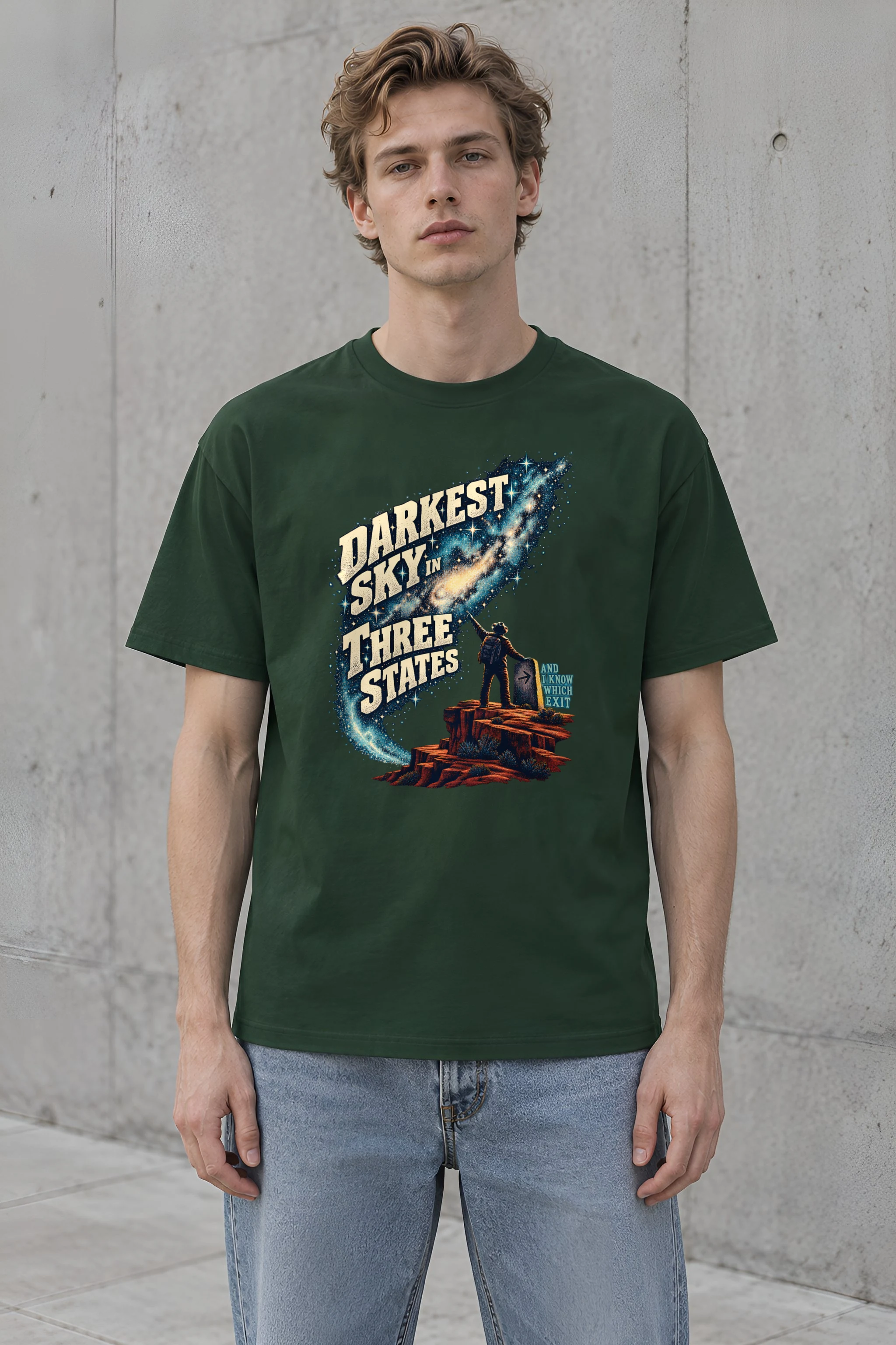 "Darkest Sky in Three States" Heavyweight Unisex Crewneck T-shirt