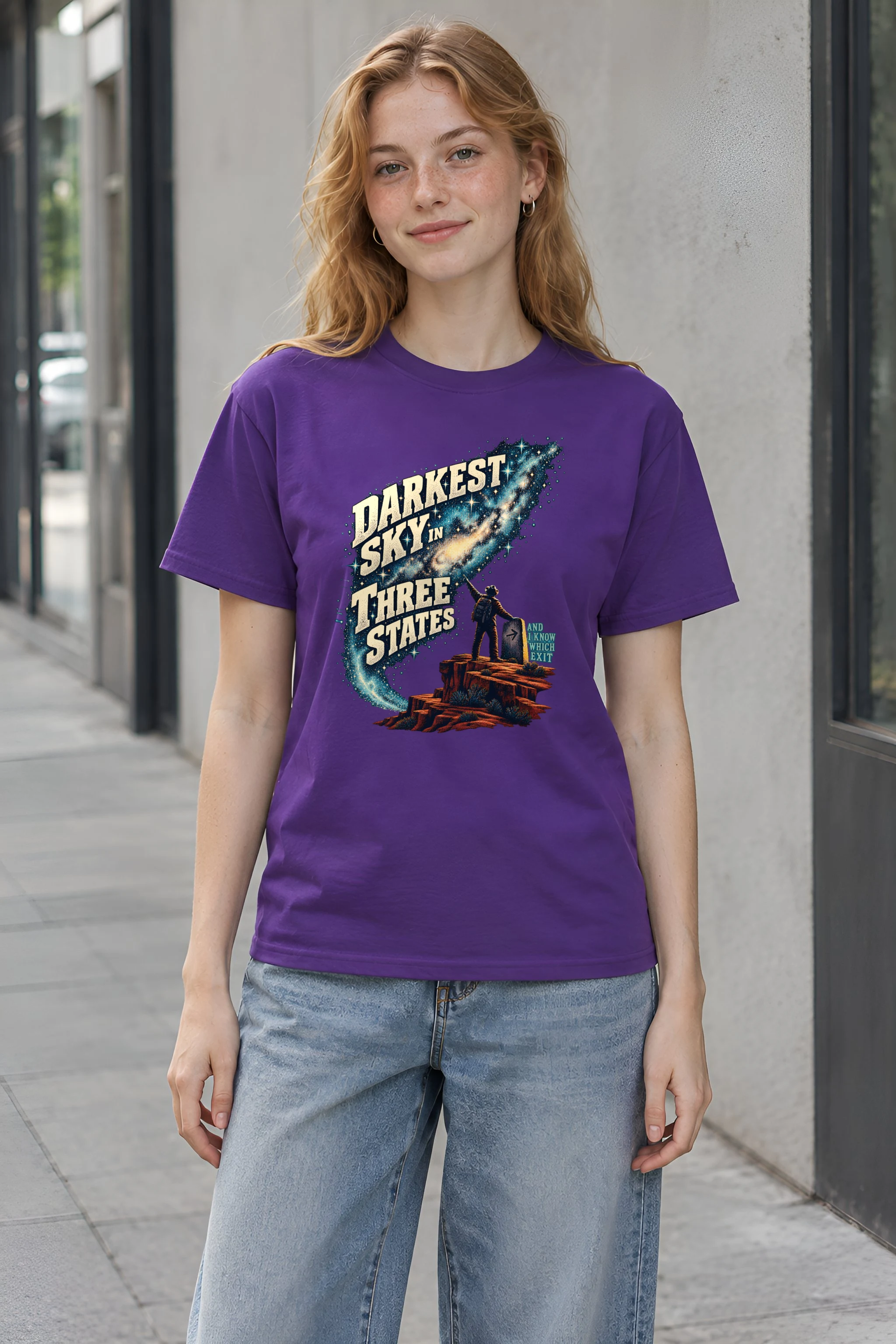 "Darkest Sky in Three States" Heavyweight Unisex Crewneck T-shirt