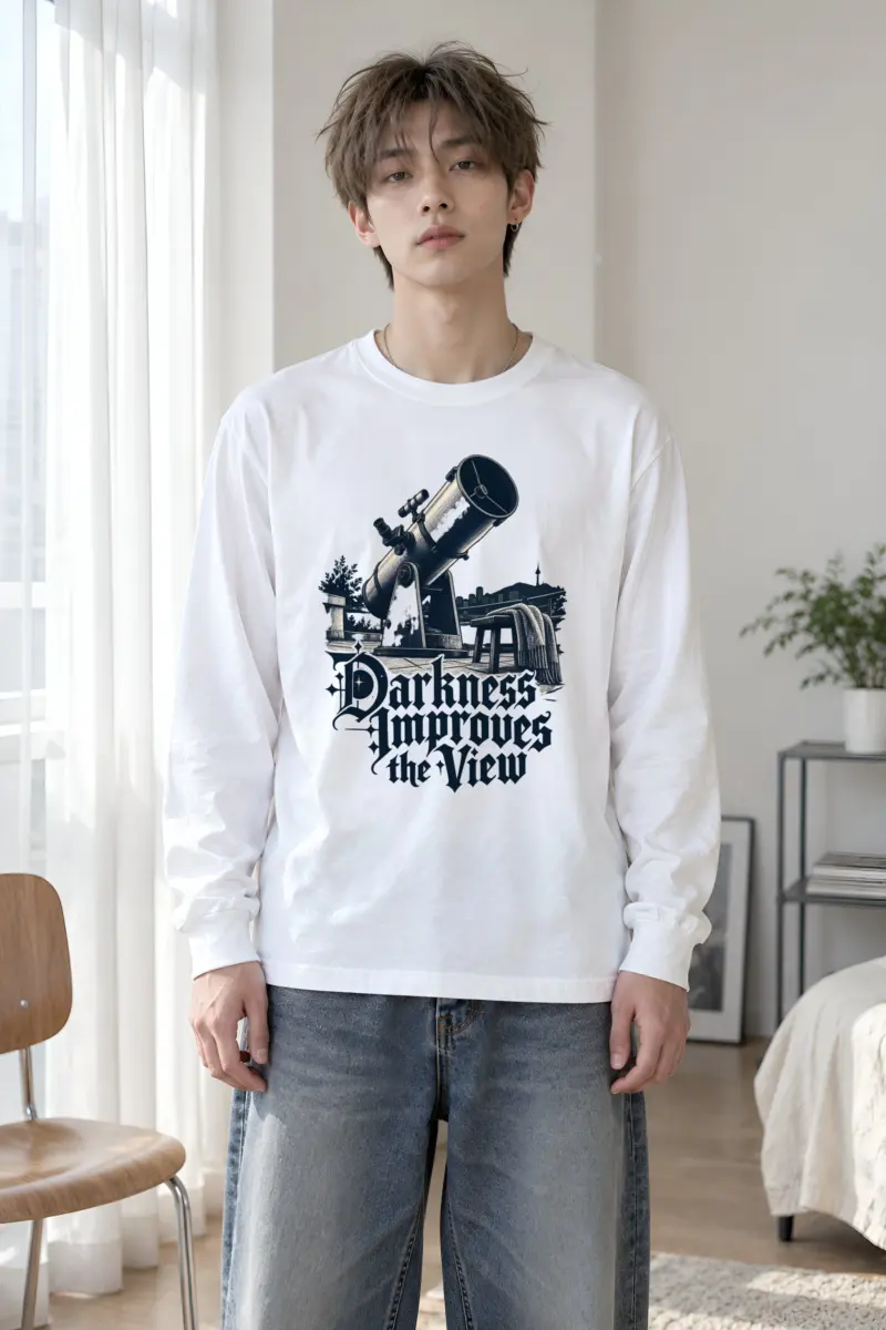 "Darkness Improves the View" Unisex Longsleeve T-shirt
