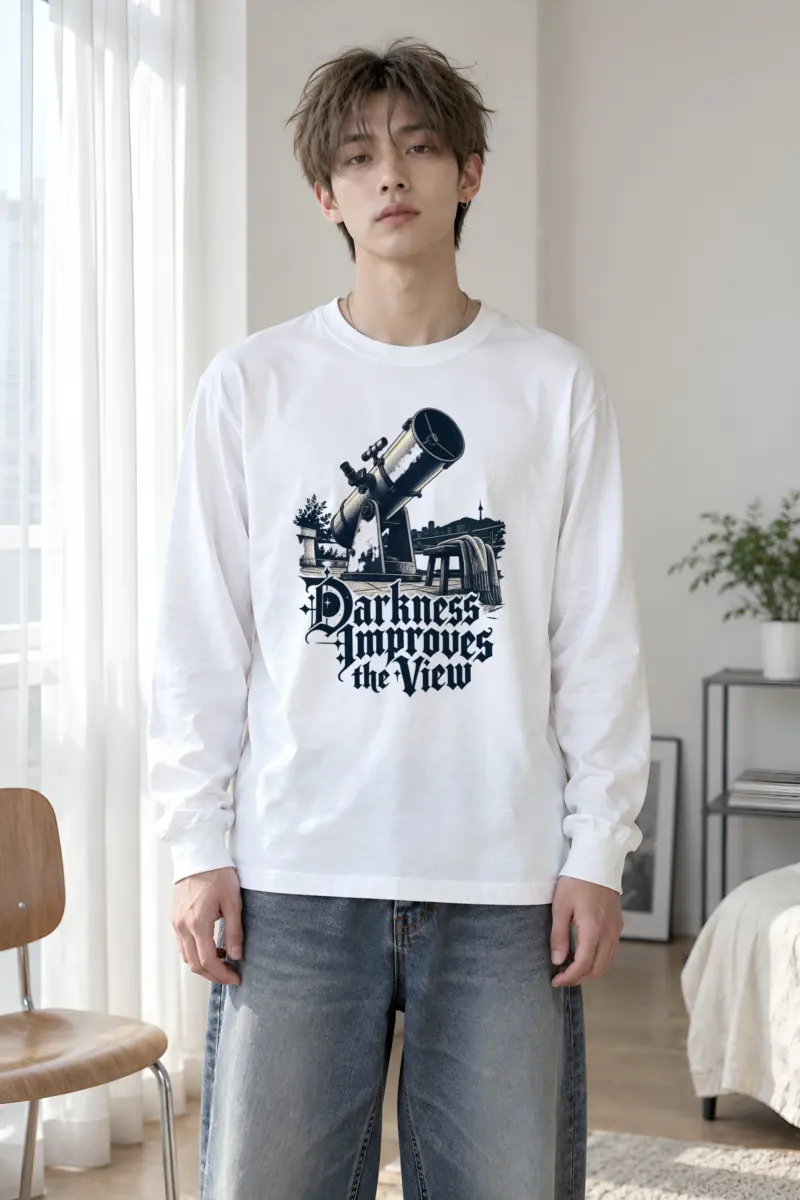 "Darkness Improves the View" Unisex Longsleeve T-shirt
