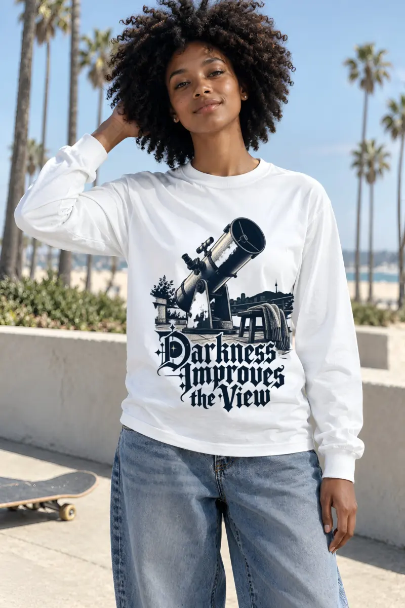 "Darkness Improves the View" Unisex Longsleeve T-shirt
