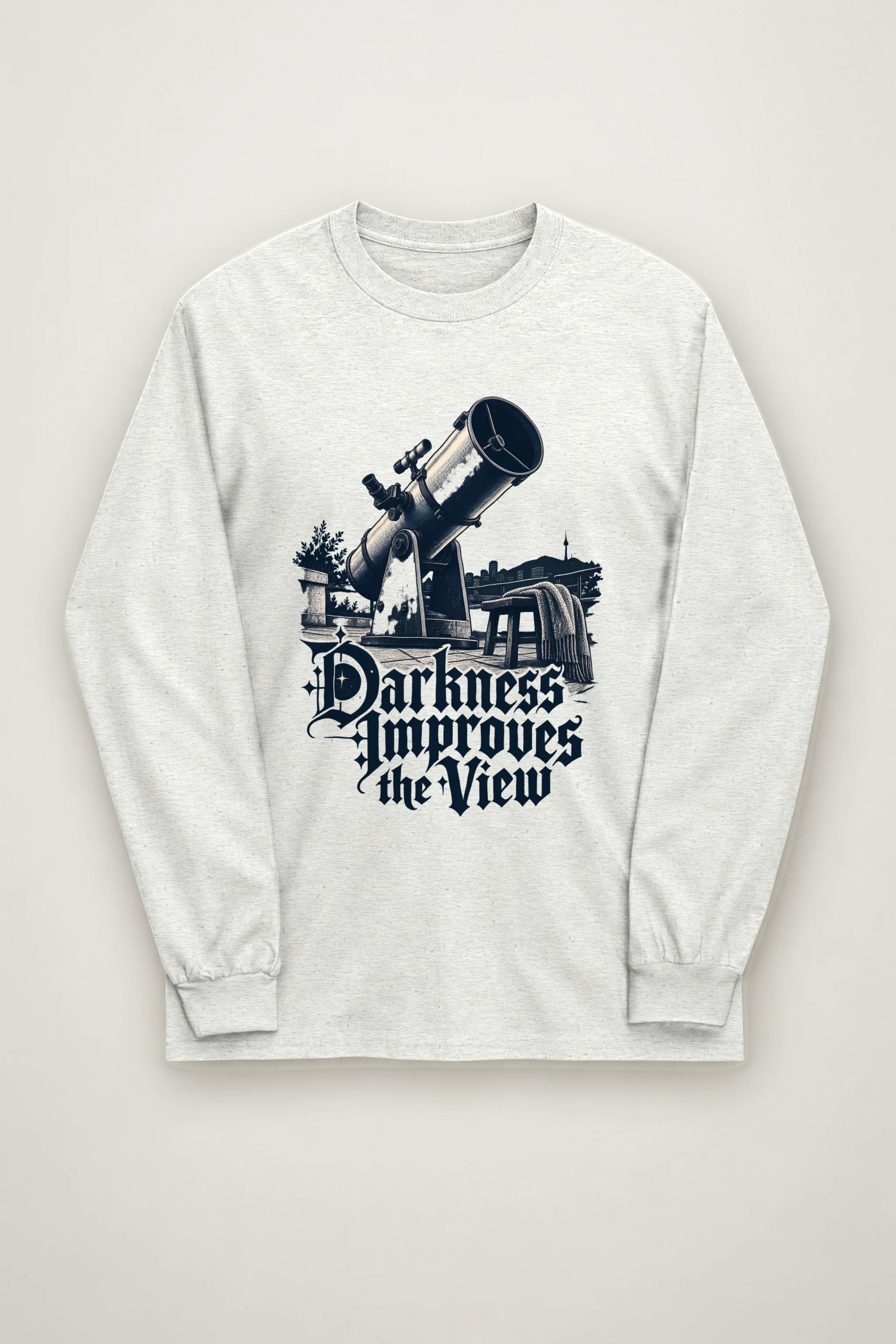"Darkness Improves the View" Unisex Longsleeve T-shirt