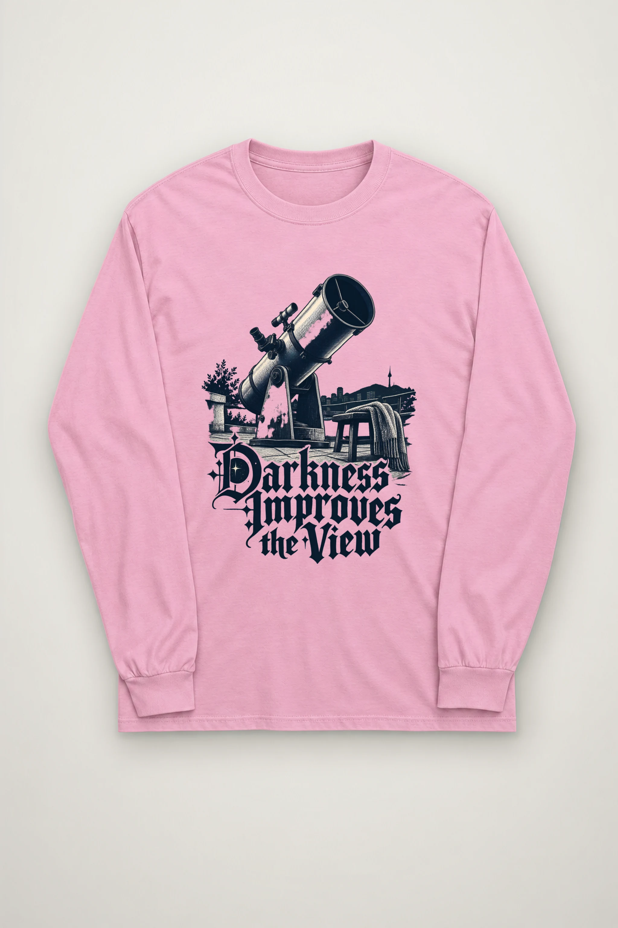 "Darkness Improves the View" Unisex Longsleeve T-shirt