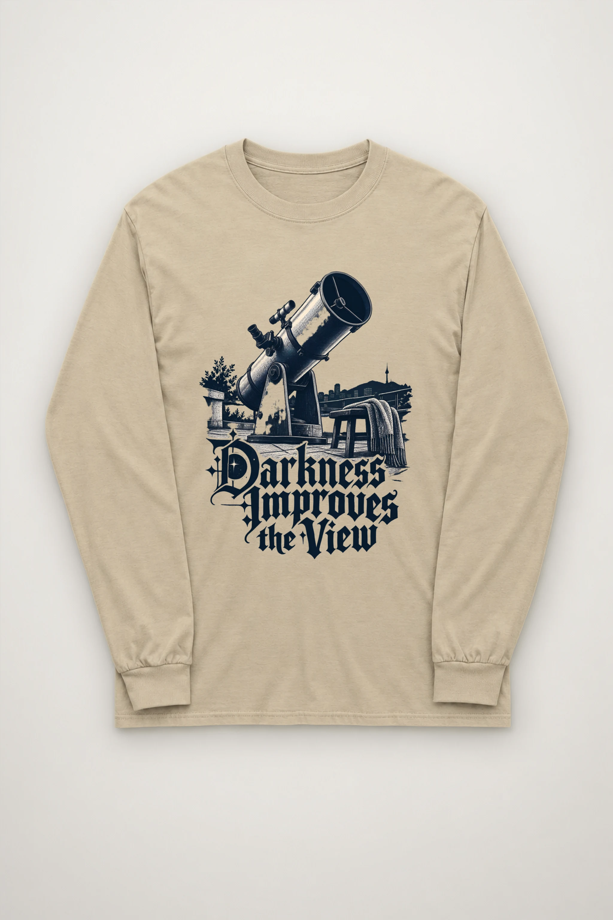 "Darkness Improves the View" Unisex Longsleeve T-shirt
