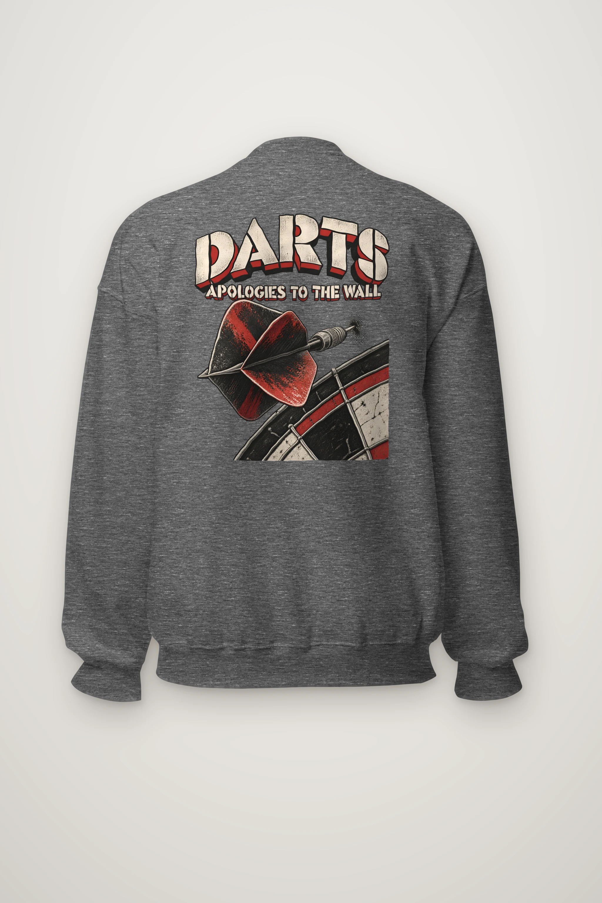 "Darts Apologies To The Wall" Heavy Blend Unisex Crewneck Sweatshirt