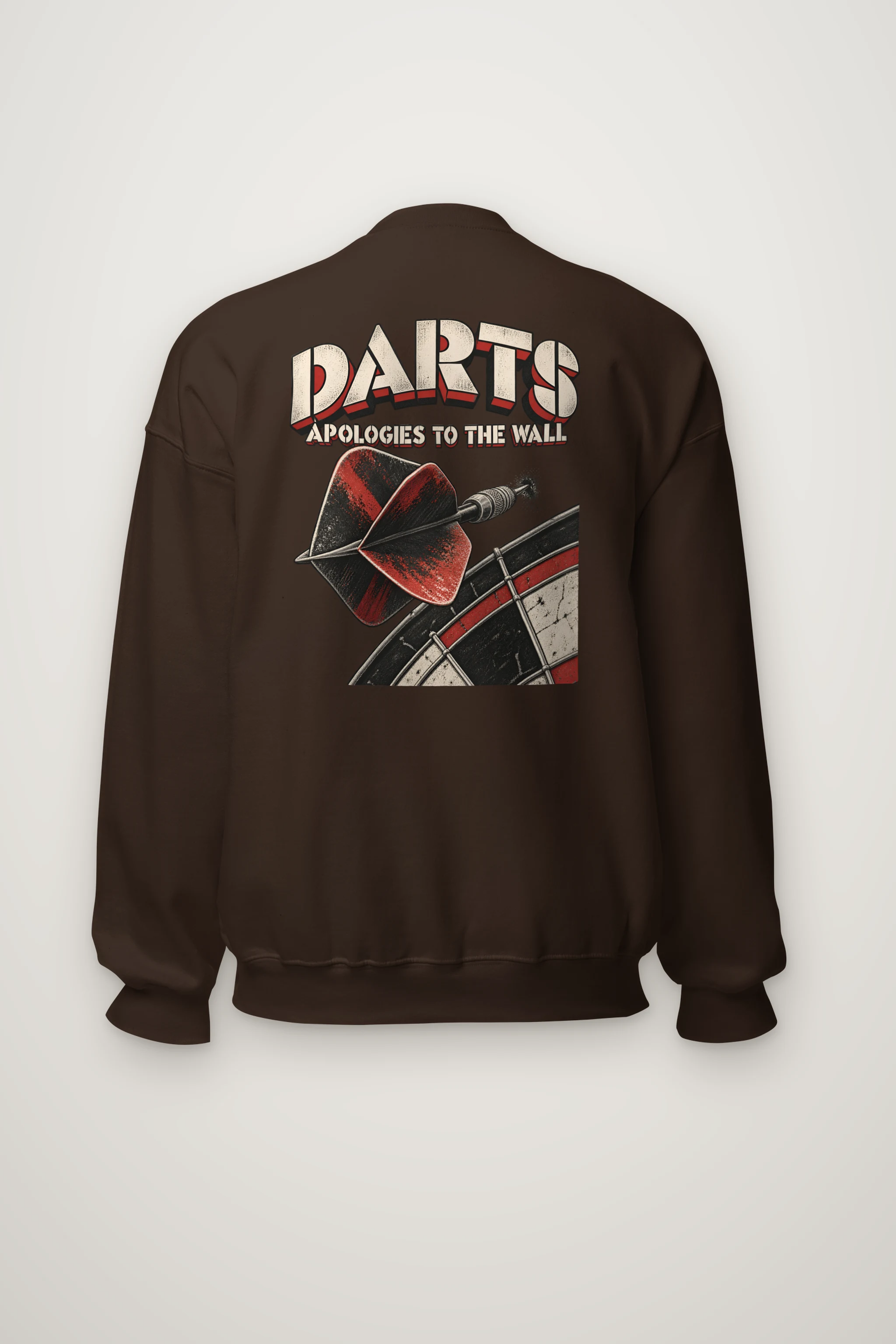 "Darts Apologies To The Wall" Heavy Blend Unisex Crewneck Sweatshirt