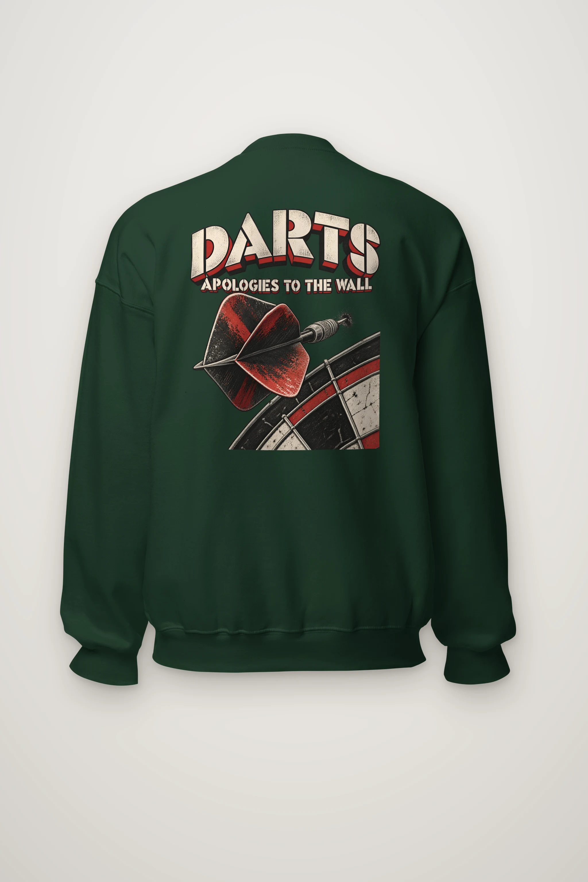 "Darts Apologies To The Wall" Heavy Blend Unisex Crewneck Sweatshirt