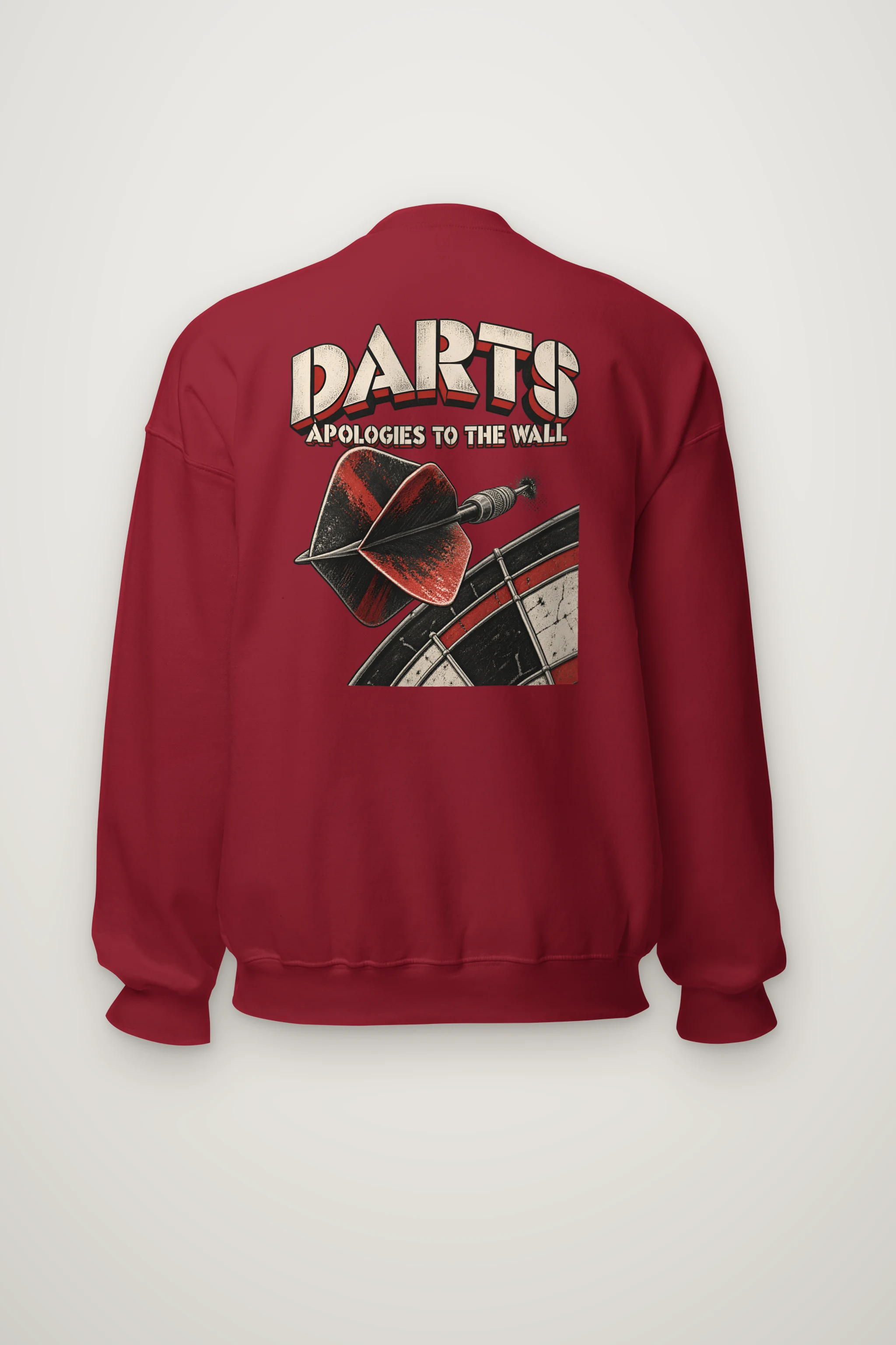 "Darts Apologies To The Wall" Heavy Blend Unisex Crewneck Sweatshirt