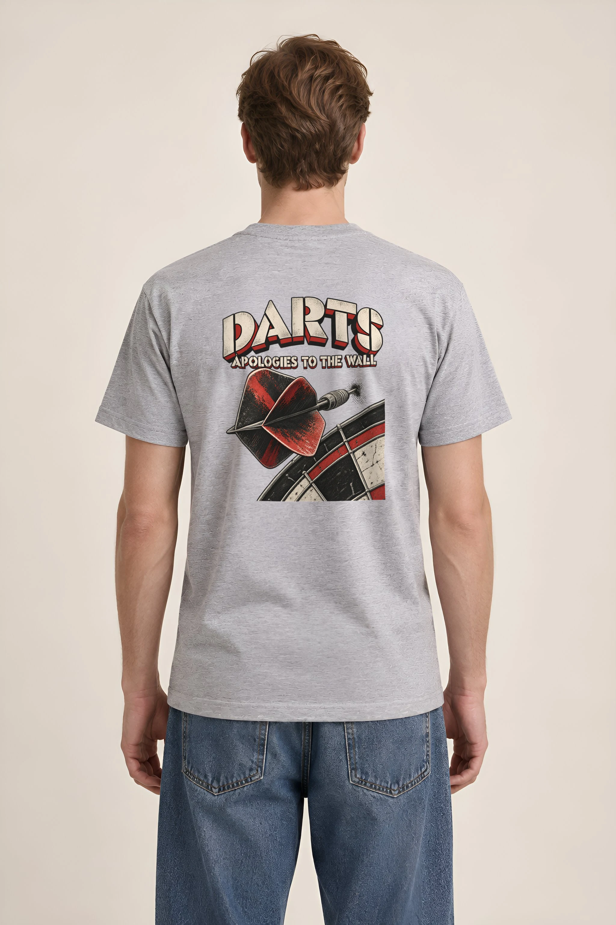"Darts Apologies To The Wall" Heavyweight Unisex Crewneck T-shirt