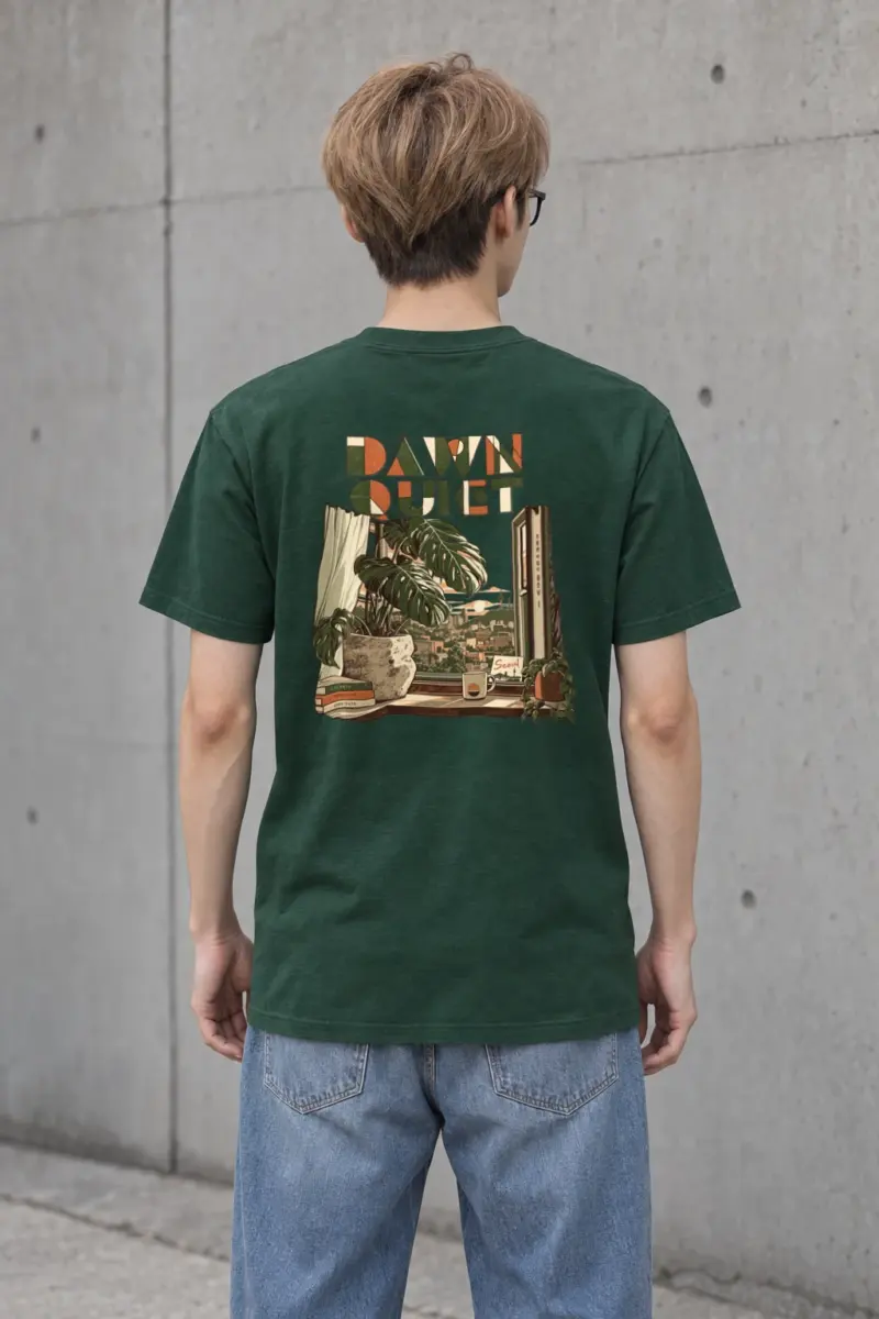 "Dawn Quiet" Heavyweight Unisex Crewneck T-shirt