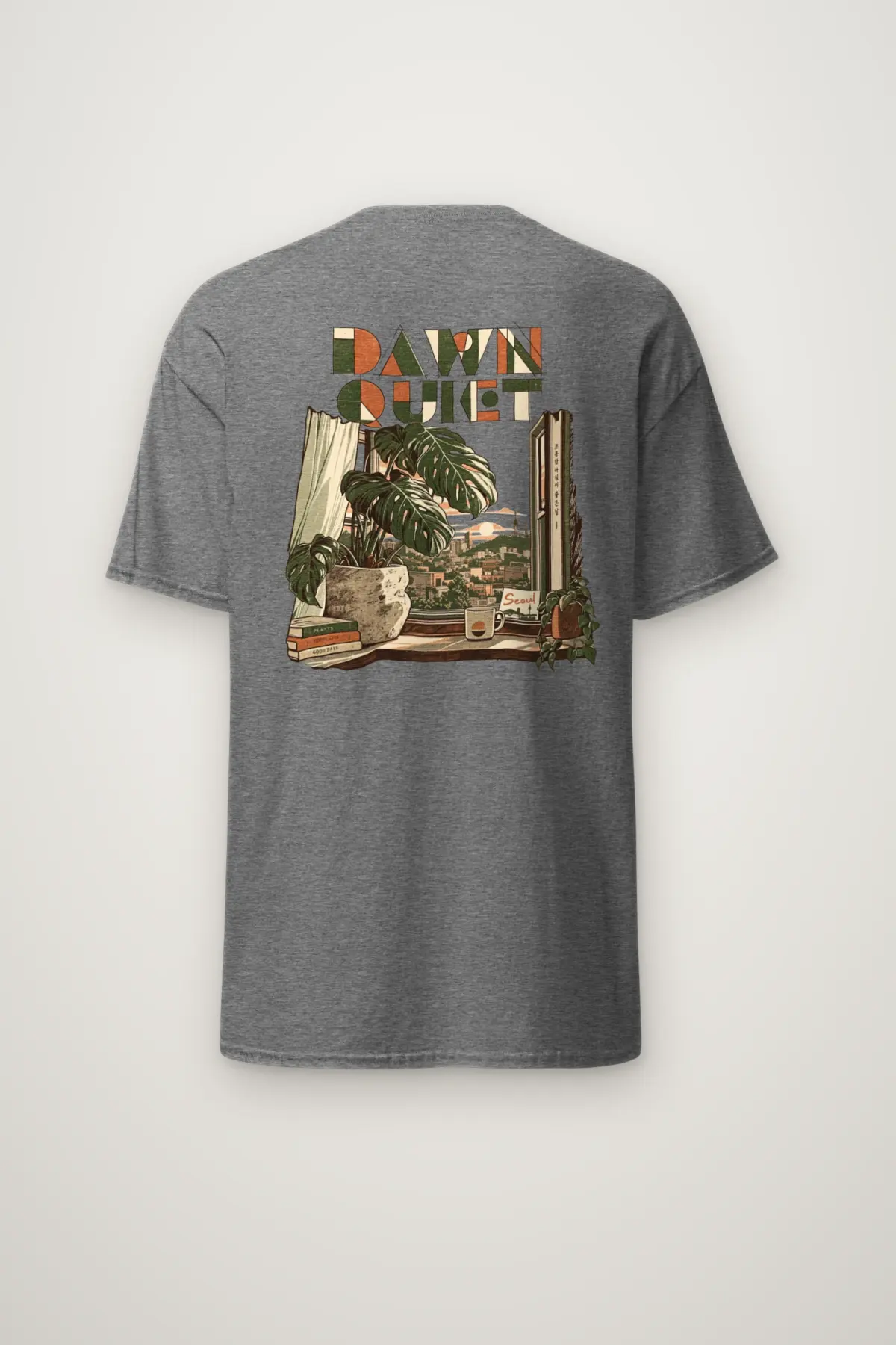 "Dawn Quiet" Heavyweight Unisex Crewneck T-shirt
