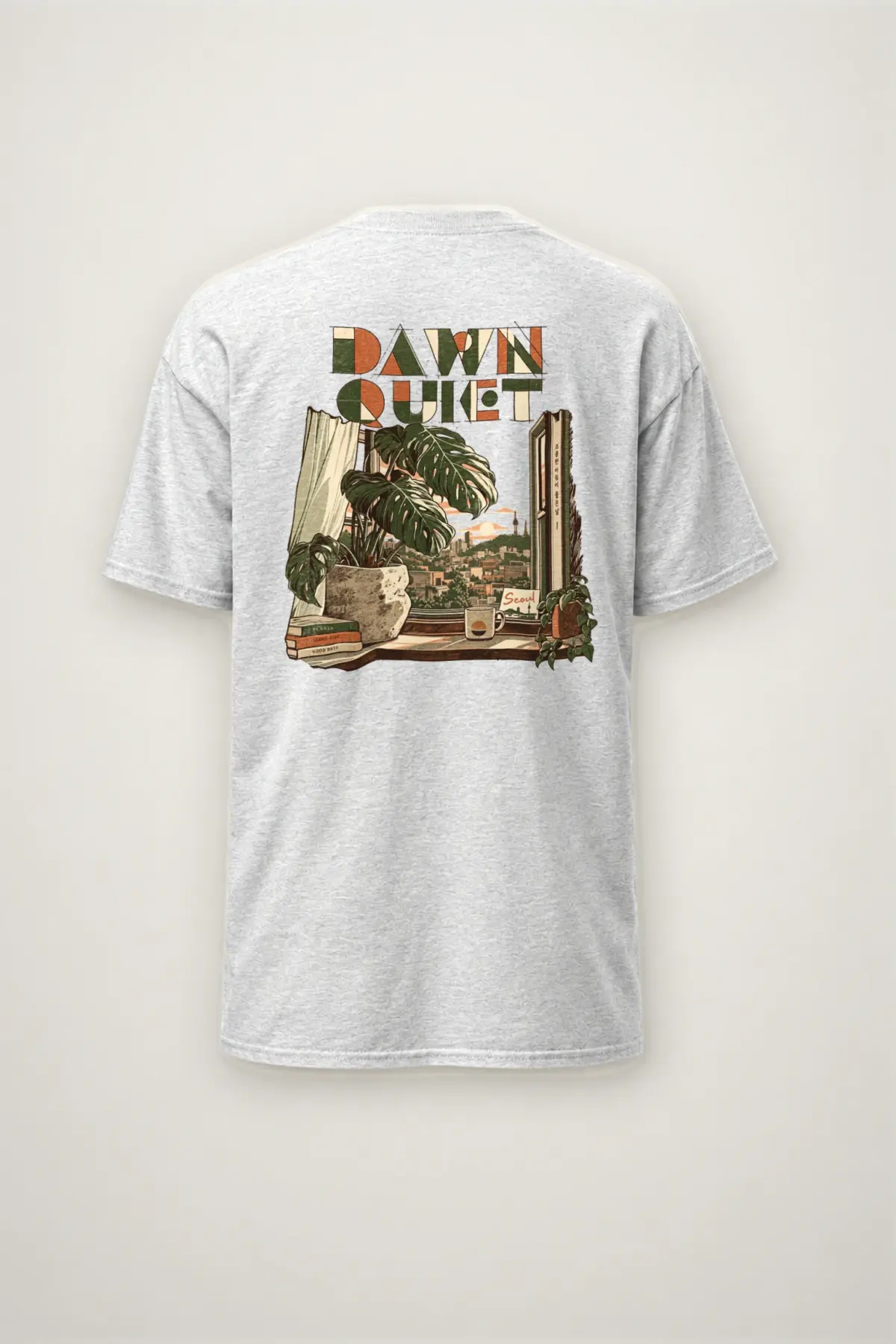 "Dawn Quiet" Heavyweight Unisex Crewneck T-shirt