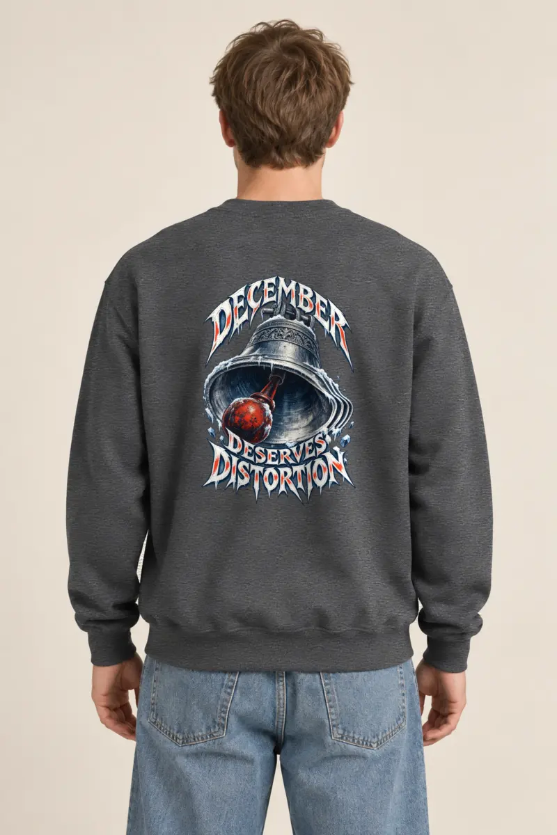 "December Deserves Distortion" Heavy Blend Unisex Crewneck Sweatshirt