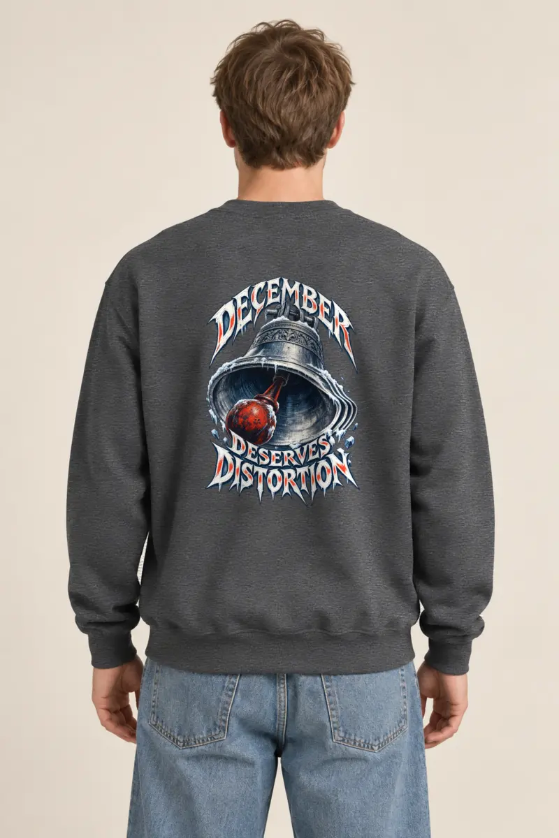 "December Deserves Distortion" Heavy Blend Unisex Crewneck Sweatshirt