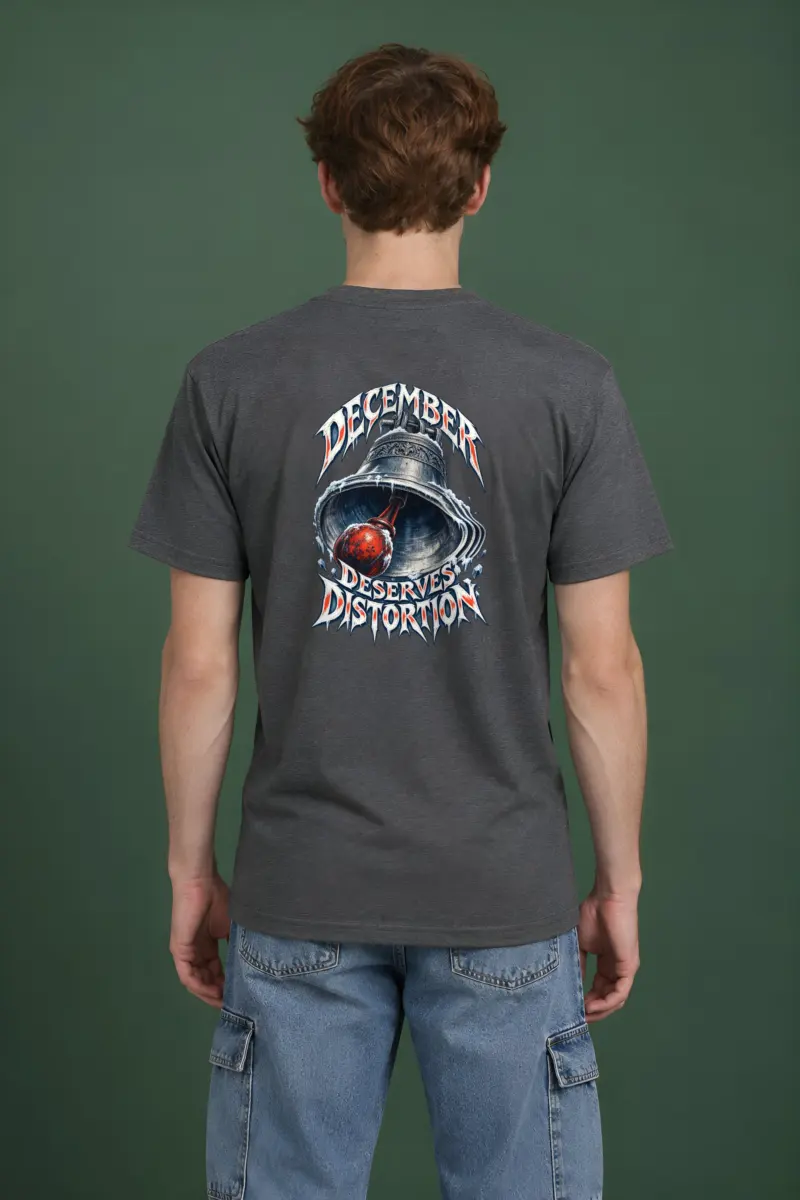 “December Deserves Distortion” Heavyweight Unisex Crewneck T-shirt