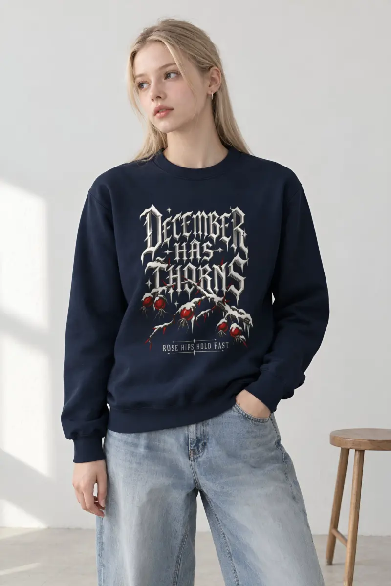 "December Has Thorns" Heavy Blend Unisex Crewneck Sweatshirt