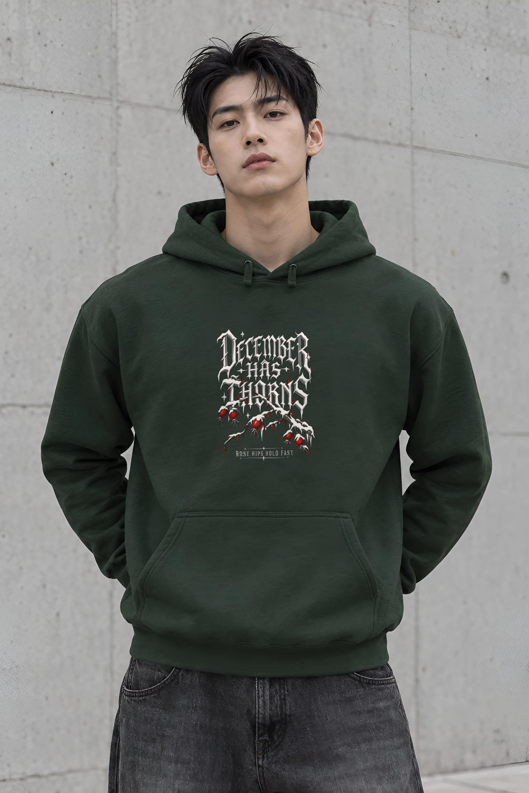 "December Has Thorns" Heavy Blend Unisex Pullover Hoodie