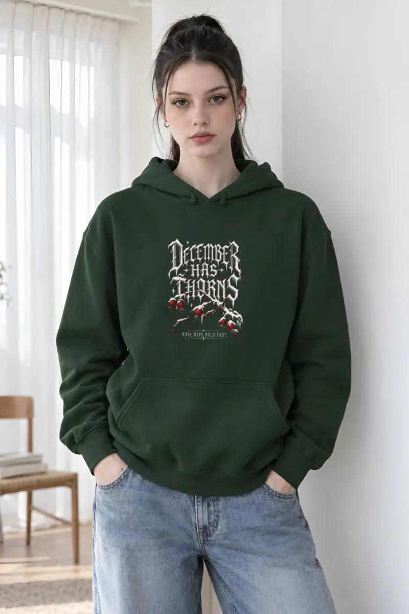 "December Has Thorns" Heavy Blend Unisex Pullover Hoodie