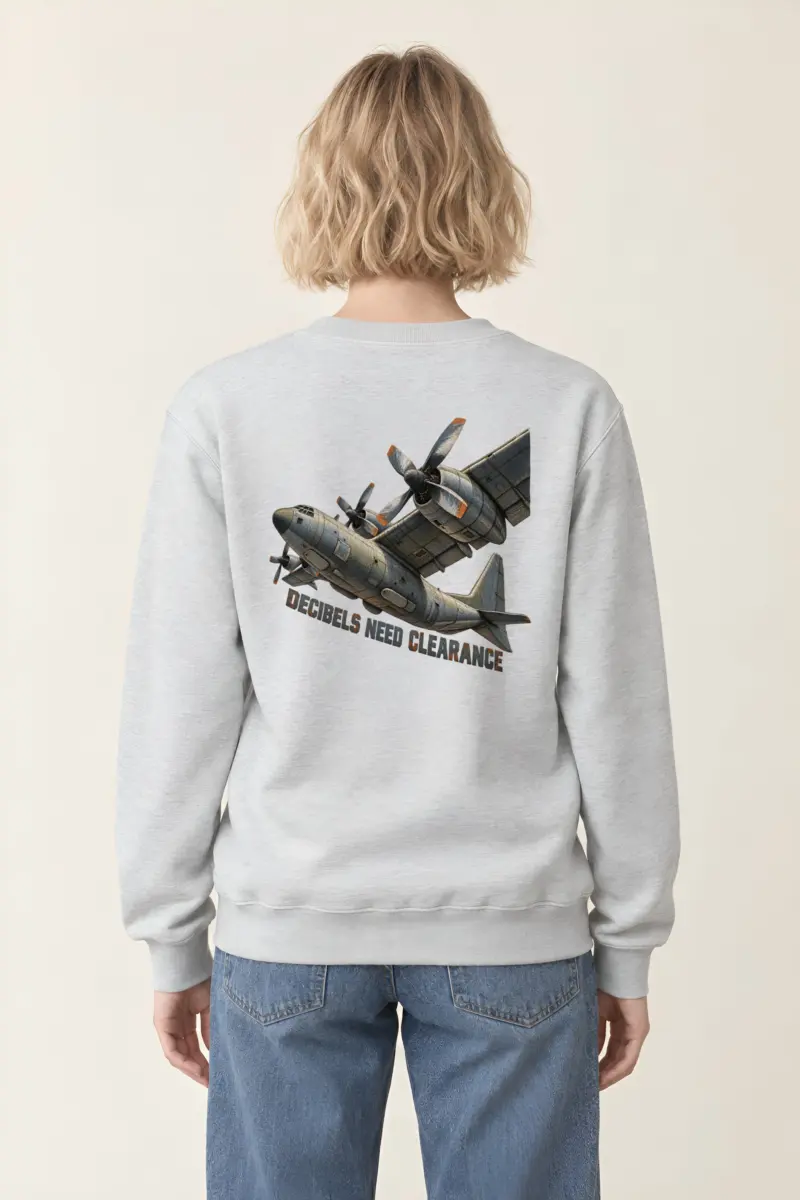 “Decibels Need Clearance” Heavy Blend Unisex Crewneck Sweatshirt