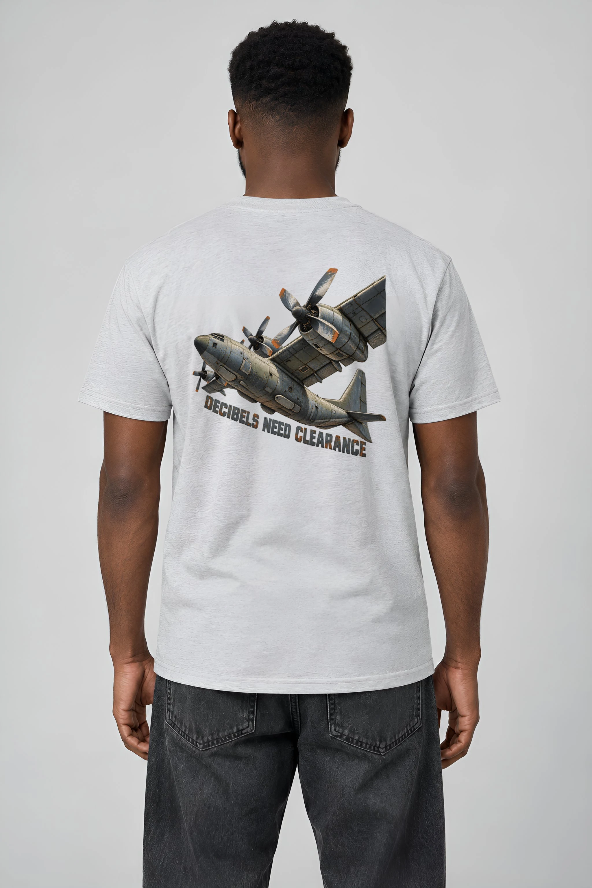 "Decibels Need Clearance" Heavyweight Unisex Crewneck T-shirt