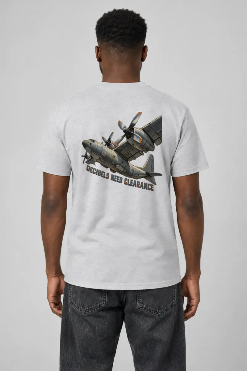 "Decibels Need Clearance" Heavyweight Unisex Crewneck T-shirt