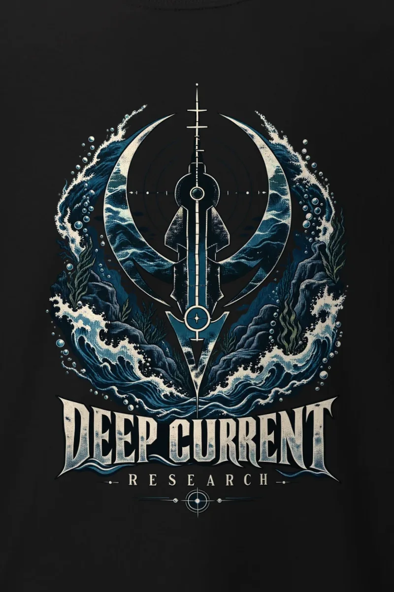 "Deep Current Research" Heavyweight Unisex Crewneck T-shirt