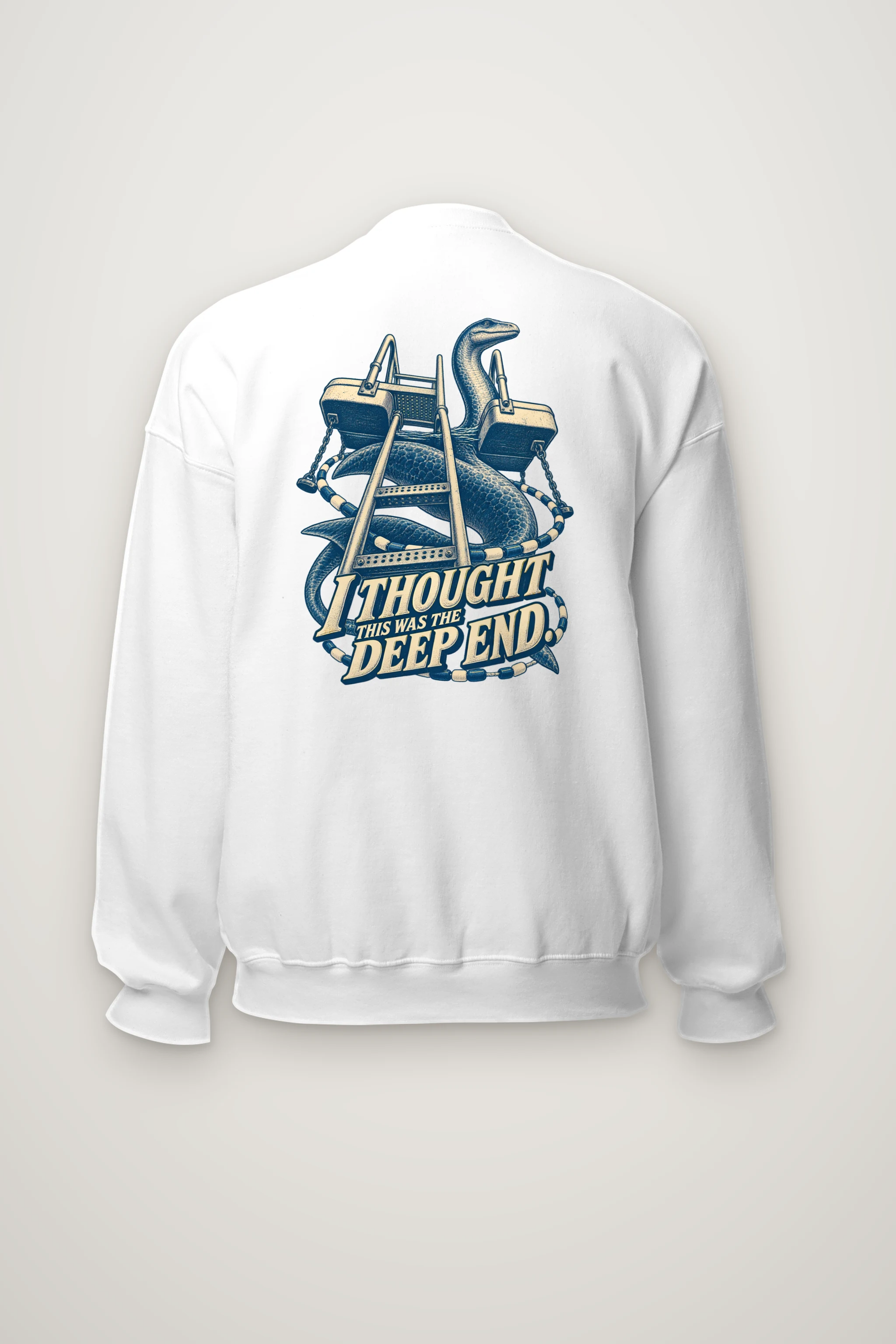 "Deep End Sea Serpent" Heavy Blend Unisex Crewneck Sweatshirt