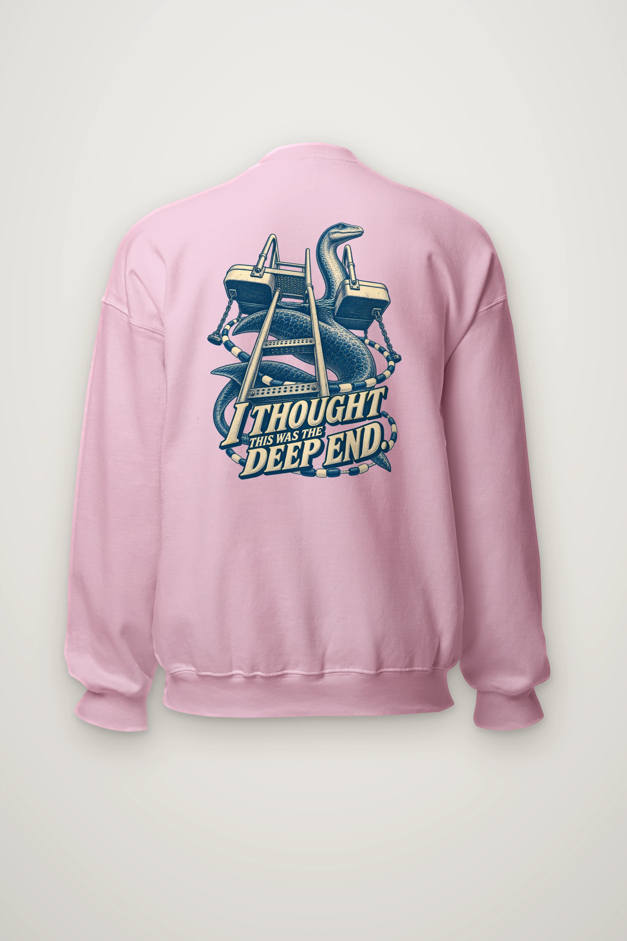 "Deep End Sea Serpent" Heavy Blend Unisex Crewneck Sweatshirt