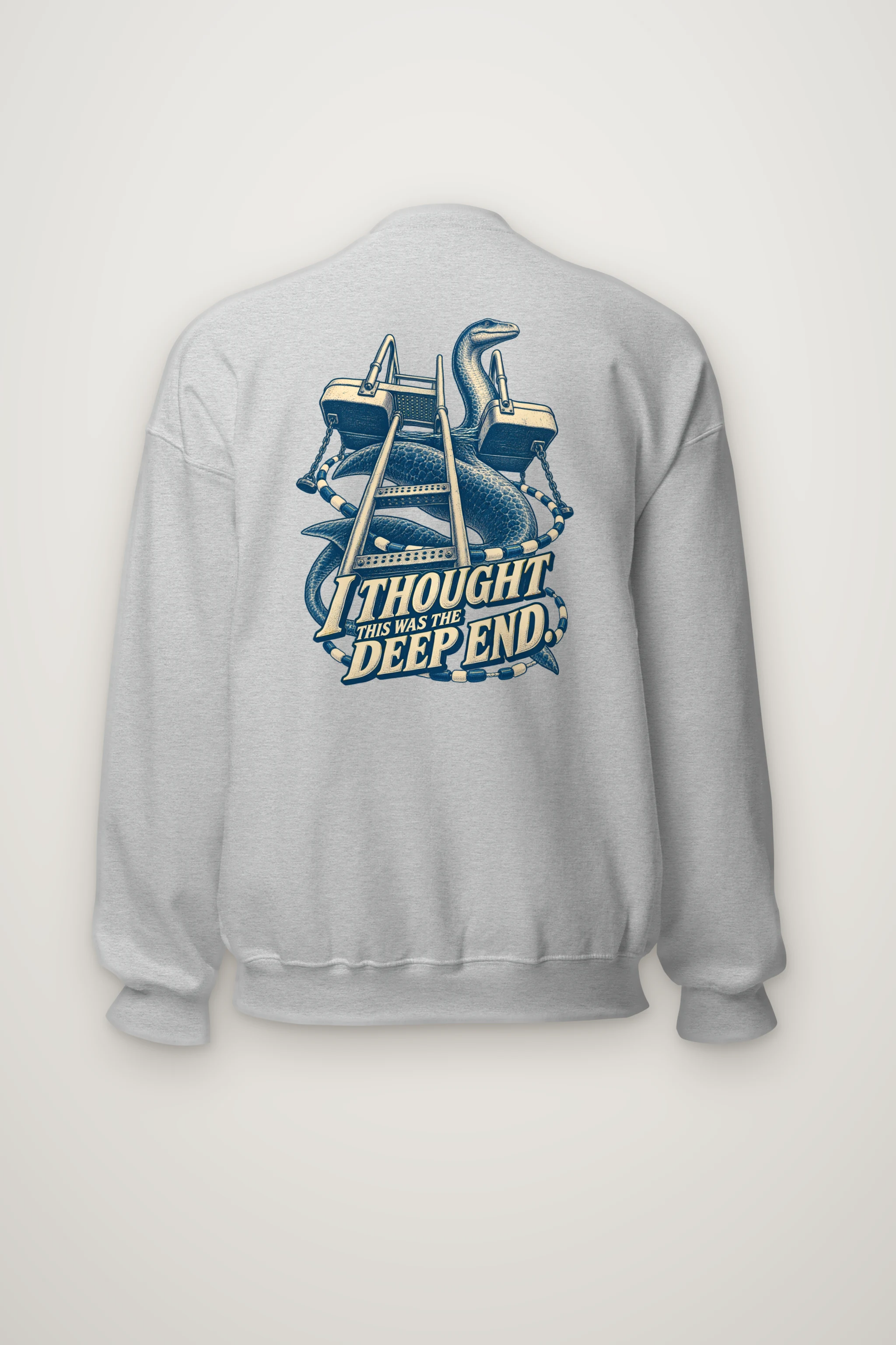 "Deep End Sea Serpent" Heavy Blend Unisex Crewneck Sweatshirt