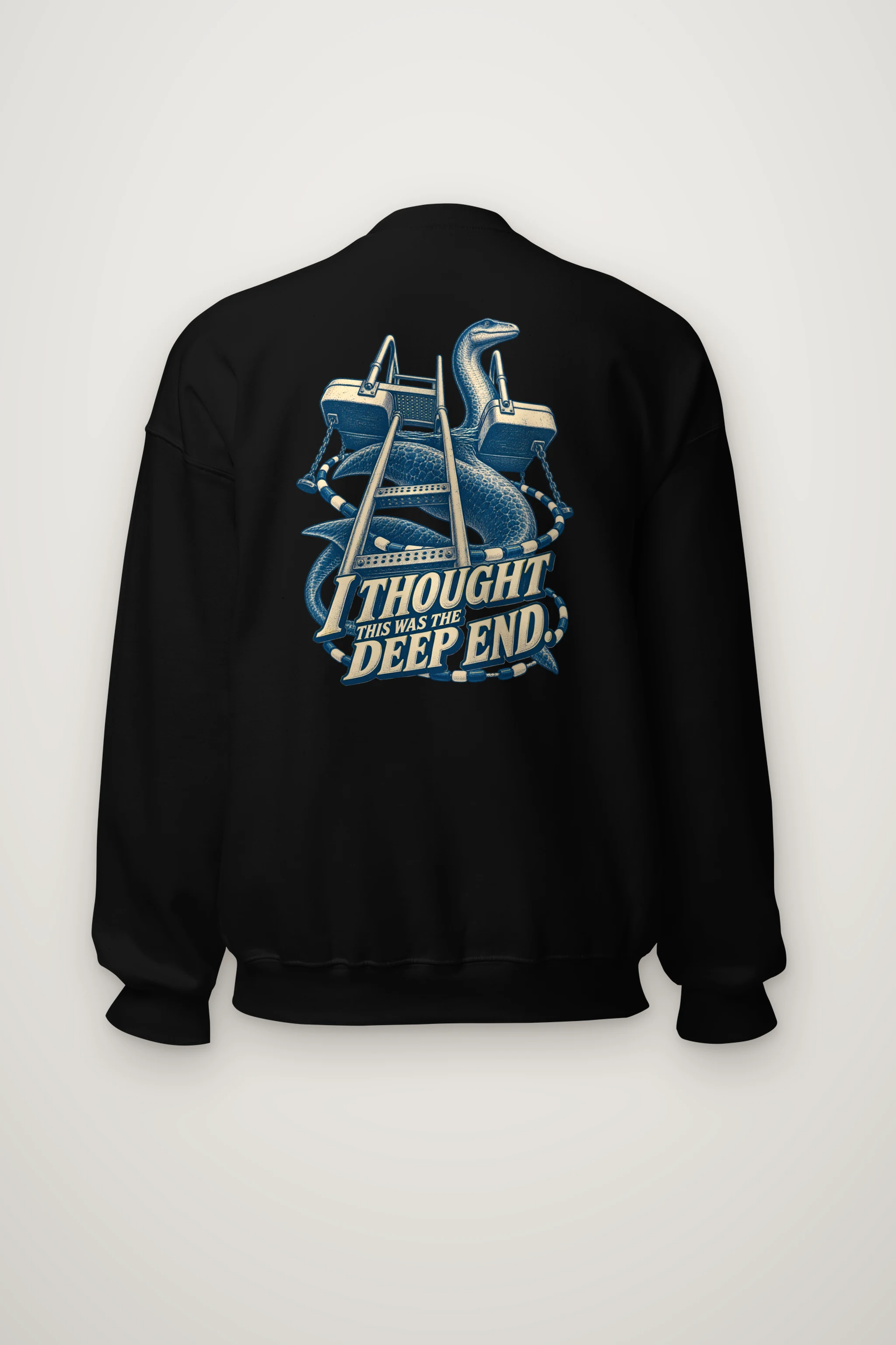 "Deep End Sea Serpent" Heavy Blend Unisex Crewneck Sweatshirt