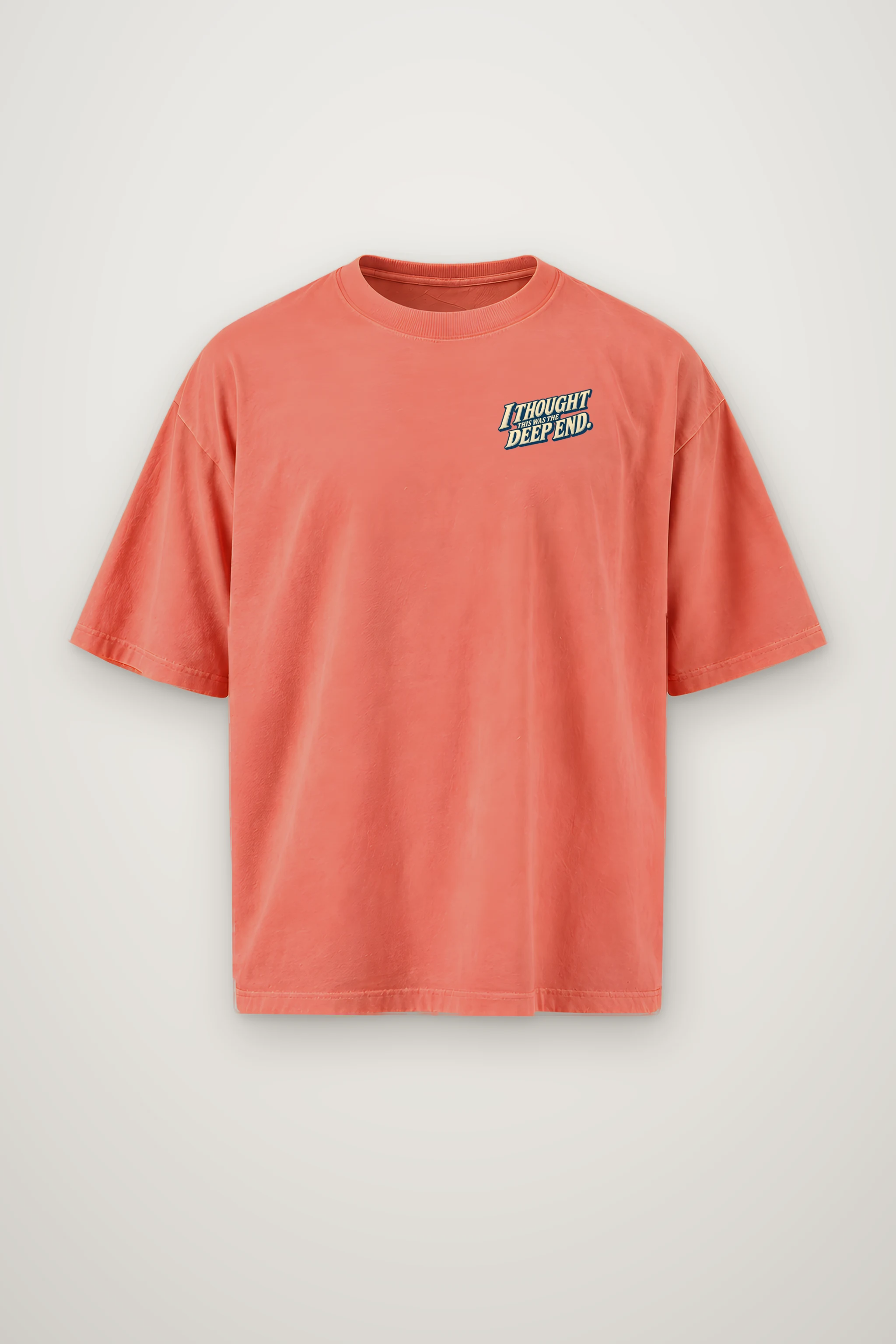 "Deep End Sea Serpent" Men's Oversized Heavyweight Crewneck T-Shirt