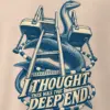 "Deep End Sea Serpent" Men's Oversized Heavyweight Crewneck T-Shirt