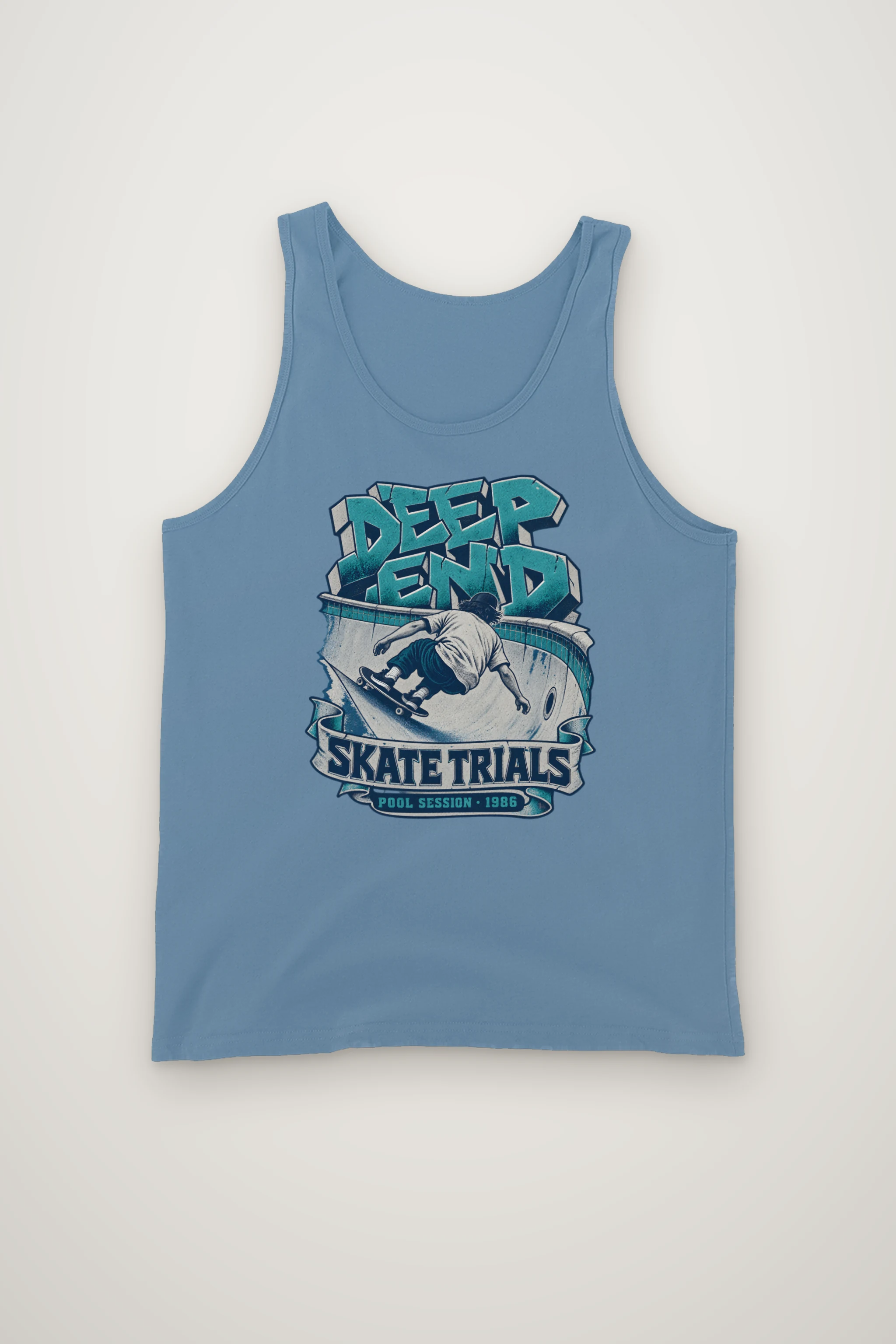 "Deep End Skate Trials" Unisex Jersey Tank