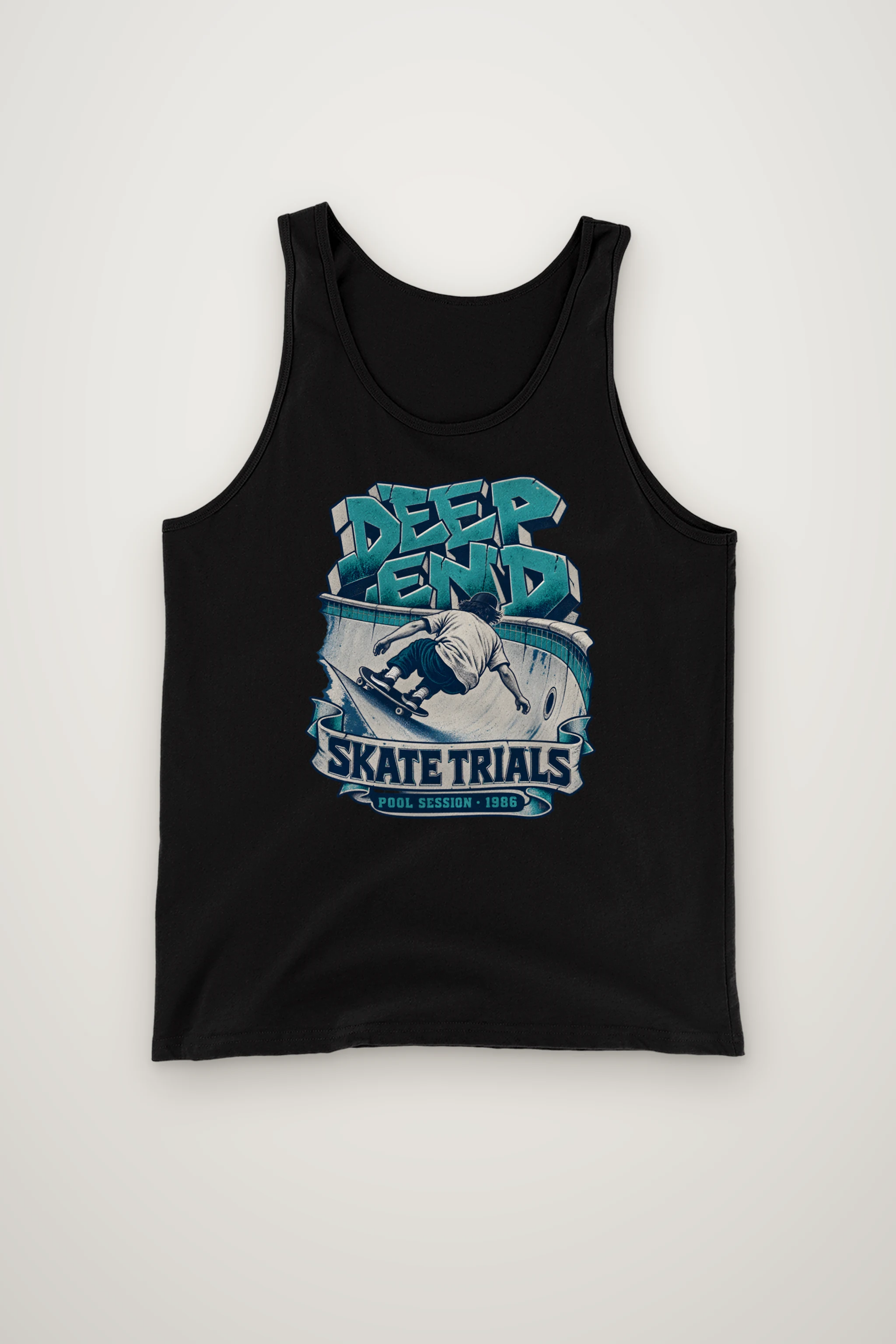 "Deep End Skate Trials" Unisex Jersey Tank