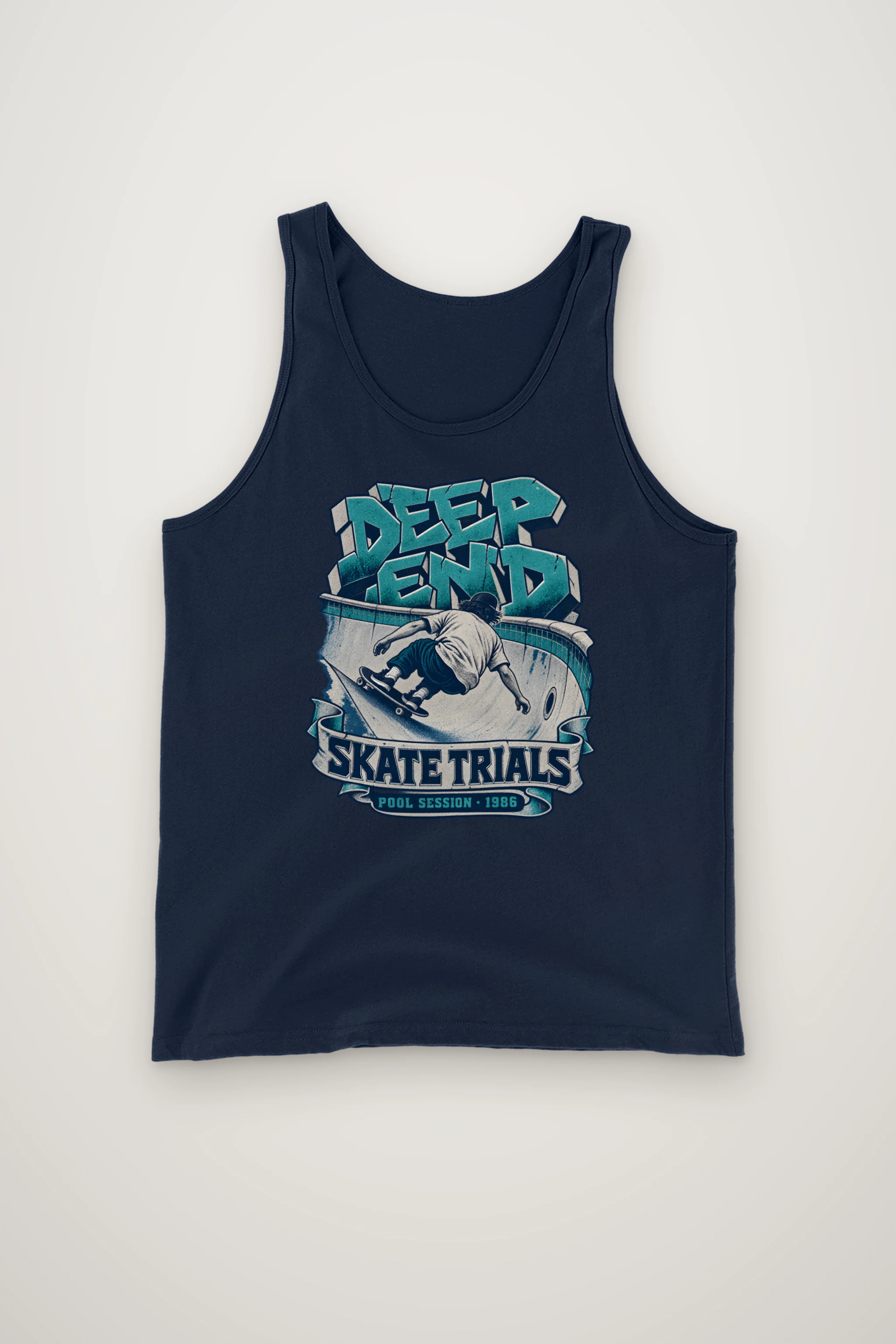"Deep End Skate Trials" Unisex Jersey Tank